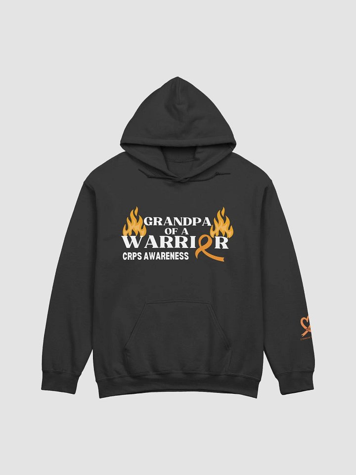 GRANDPA of a Warrior CRPS Awareness Hoodie- White Print product image (1)