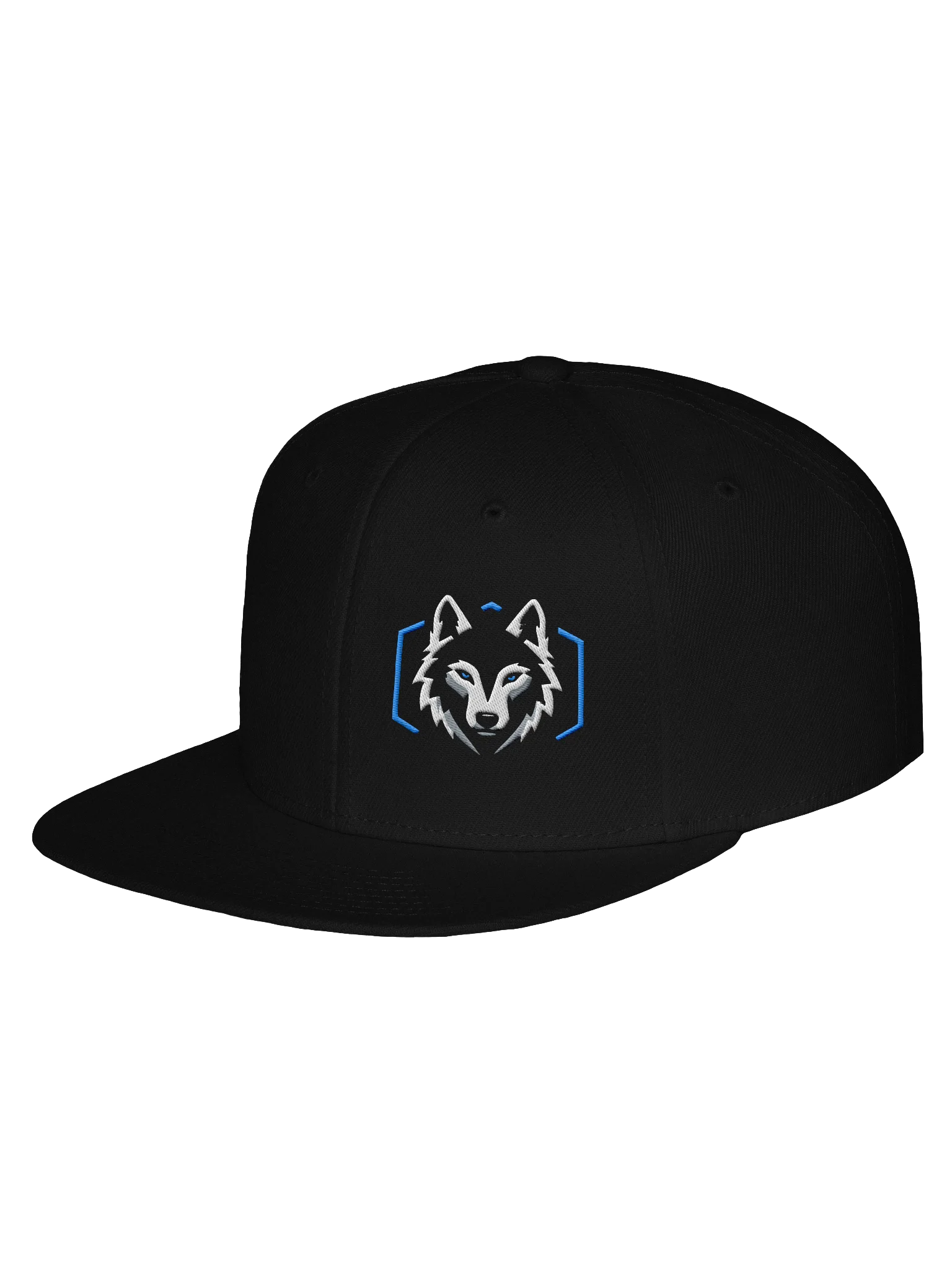 Blue Wolf Emblem Snapback Cap Left product image (2)