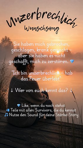 Sie haben mich gebrochen, geschlagen, krank gemacht –
aber sie haben es nicht geschafft, mich zu zerstören. 💎

