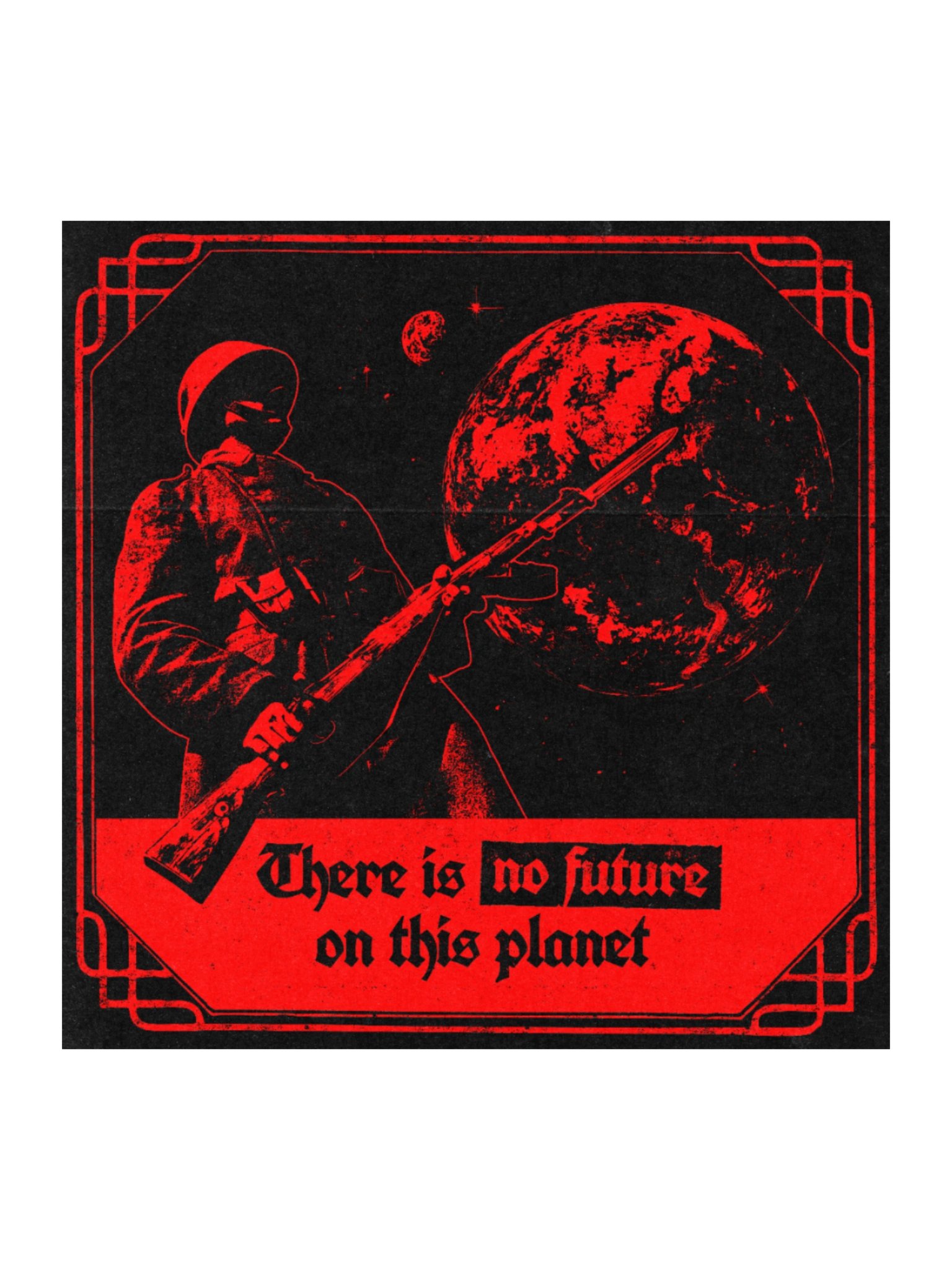NO FUTURE STICKER RED product image (1)