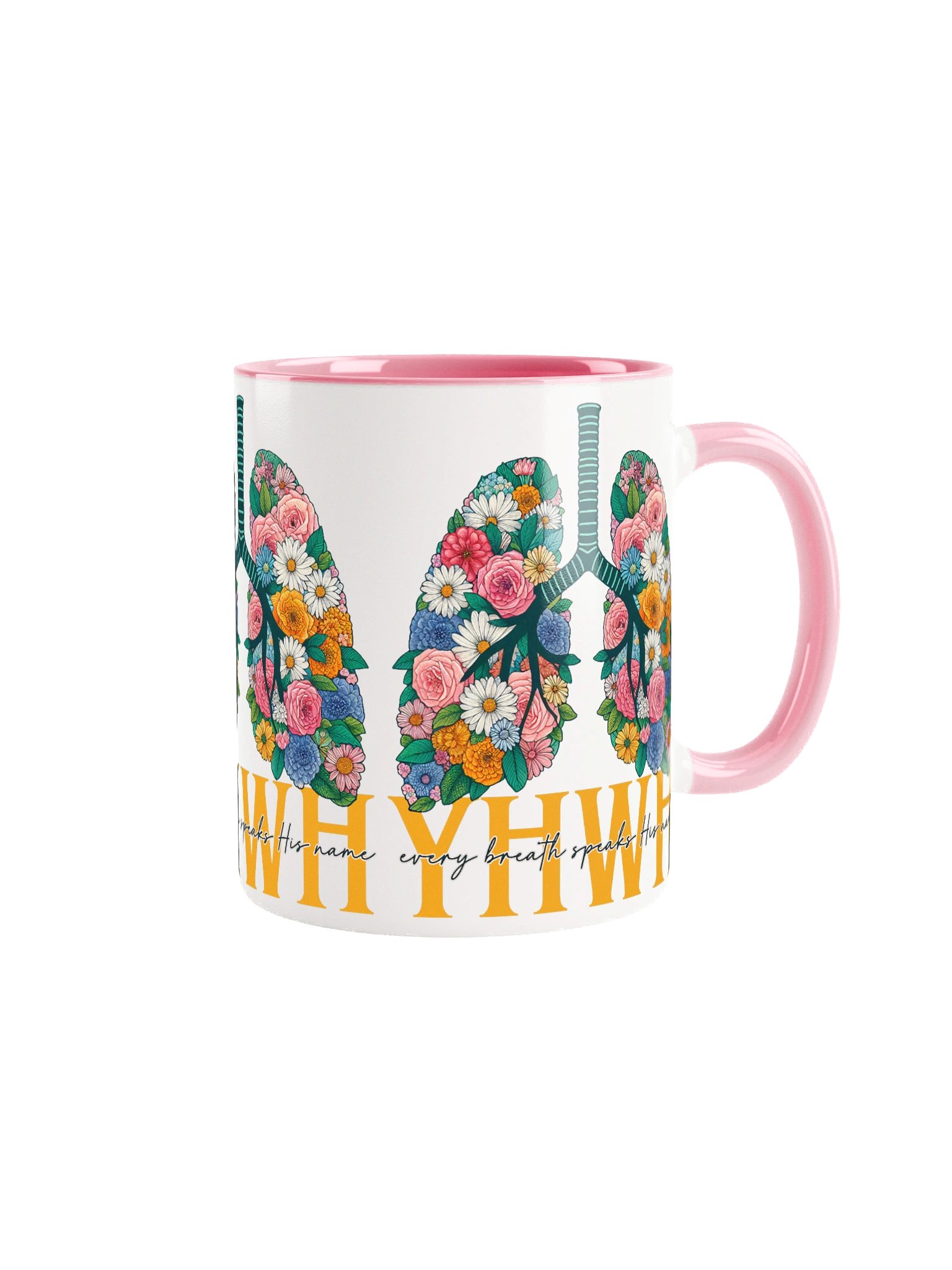 YHWH Floral Color Lined Mug product image (1)