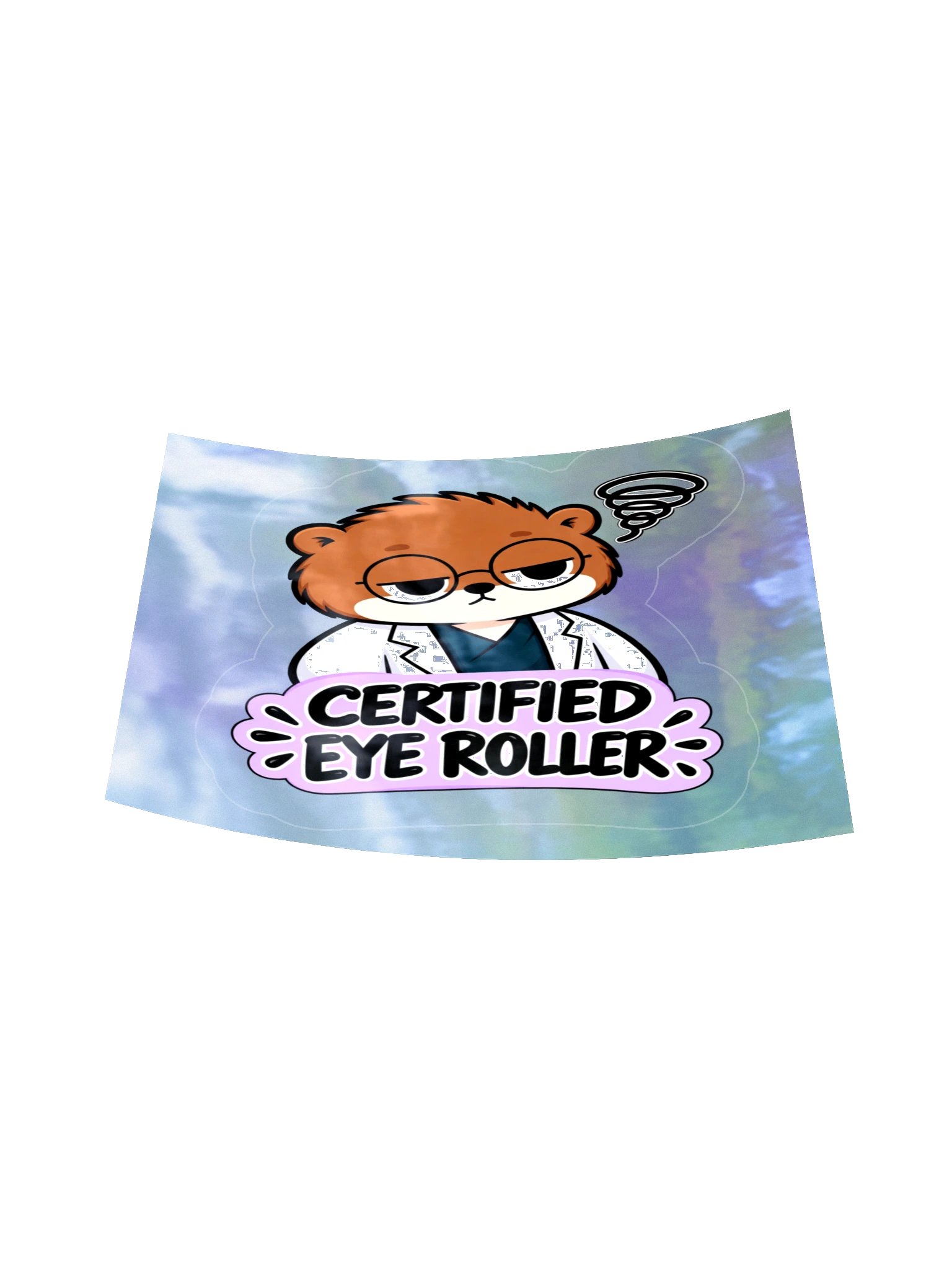 Sleepy Optometrist Certified Eye Roller Holographic Sticker Sheet product image (6)