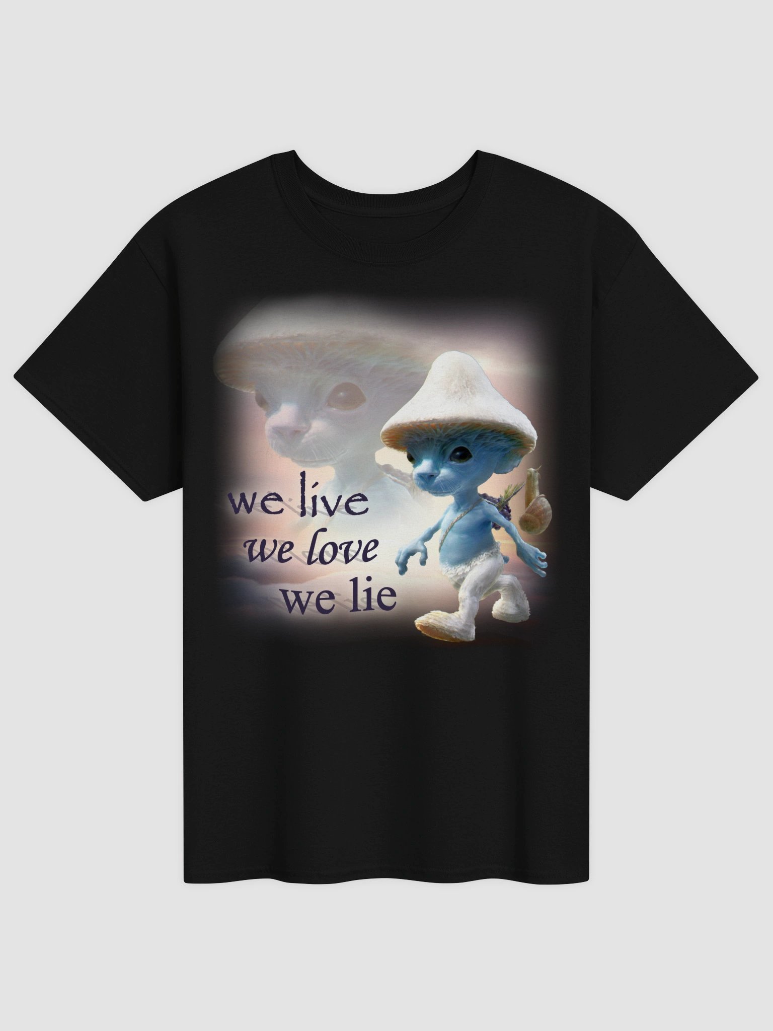 we live we love we lie smurf T-shirt product image (3)