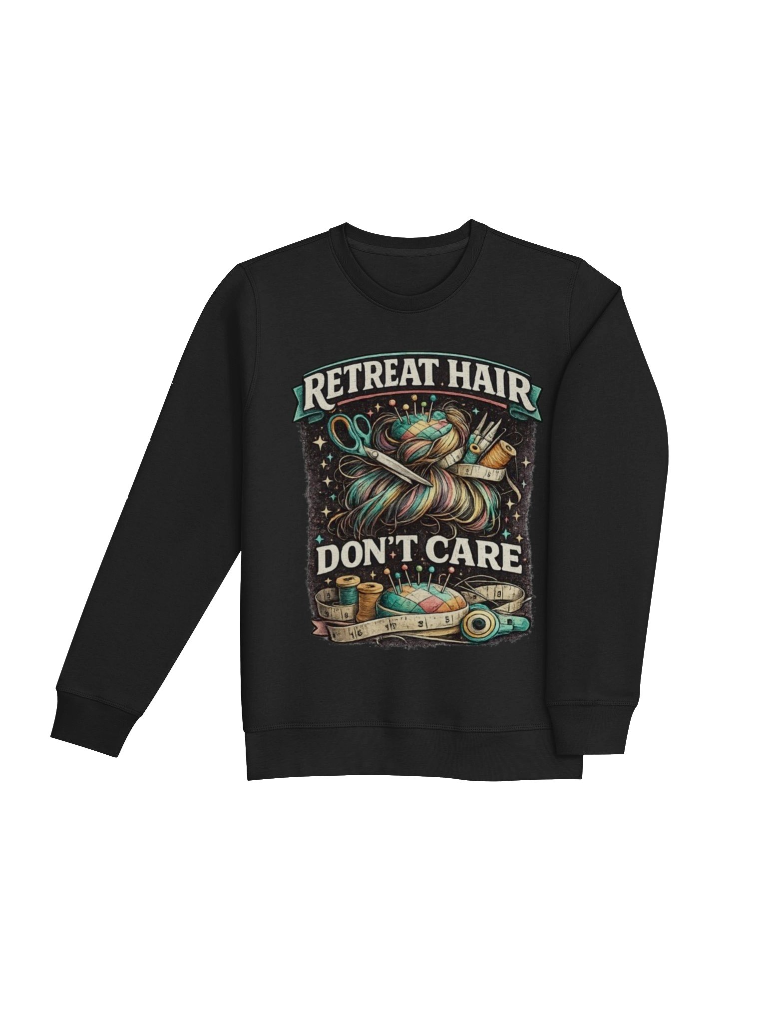 RETREAT HAIR DON'T CARE — Vintage Sewing Bun Sweatshirt product image (4)