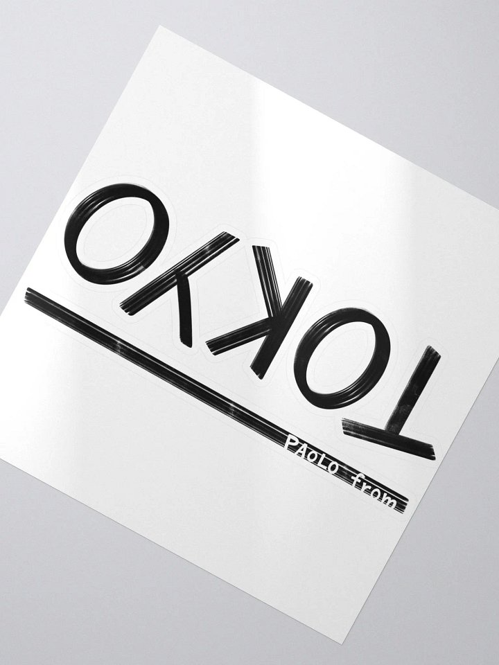 Tokyo Upside Down (Black Text) Sticker product image (2)
