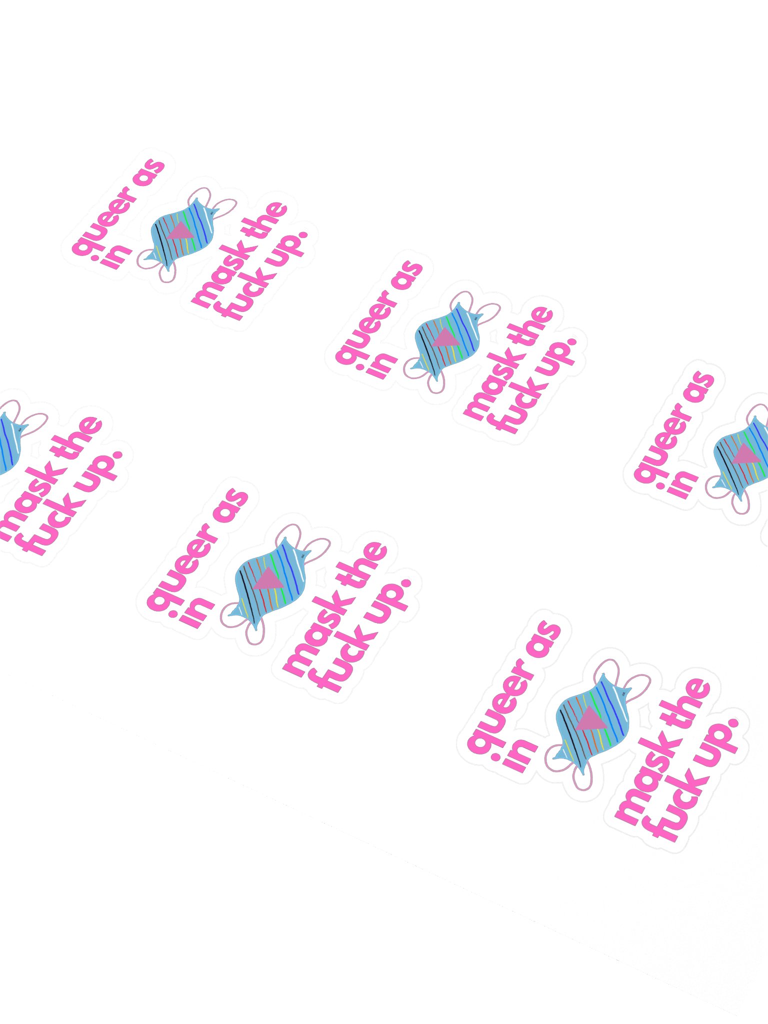 Queer As In Mask TF up sticker pack product image (2)