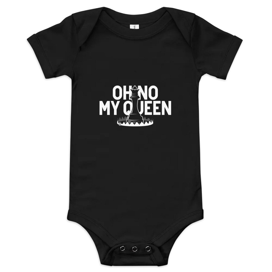 On No My Queen Baby Onesie product image (1)