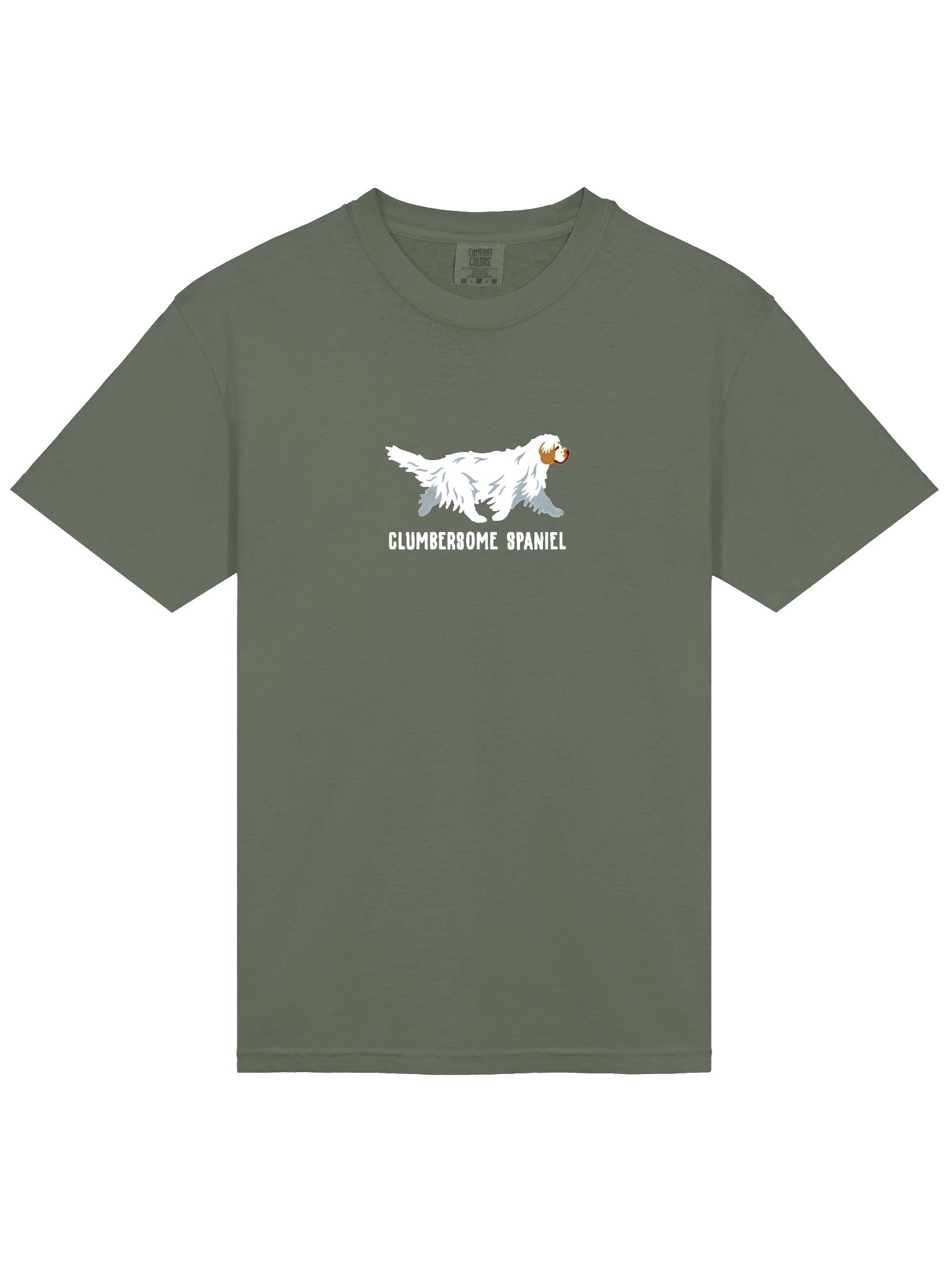 Clumbersome Spaniel T-Shirt(Embroidered) of a Clumber Spaniel(Tan & White) product image (6)