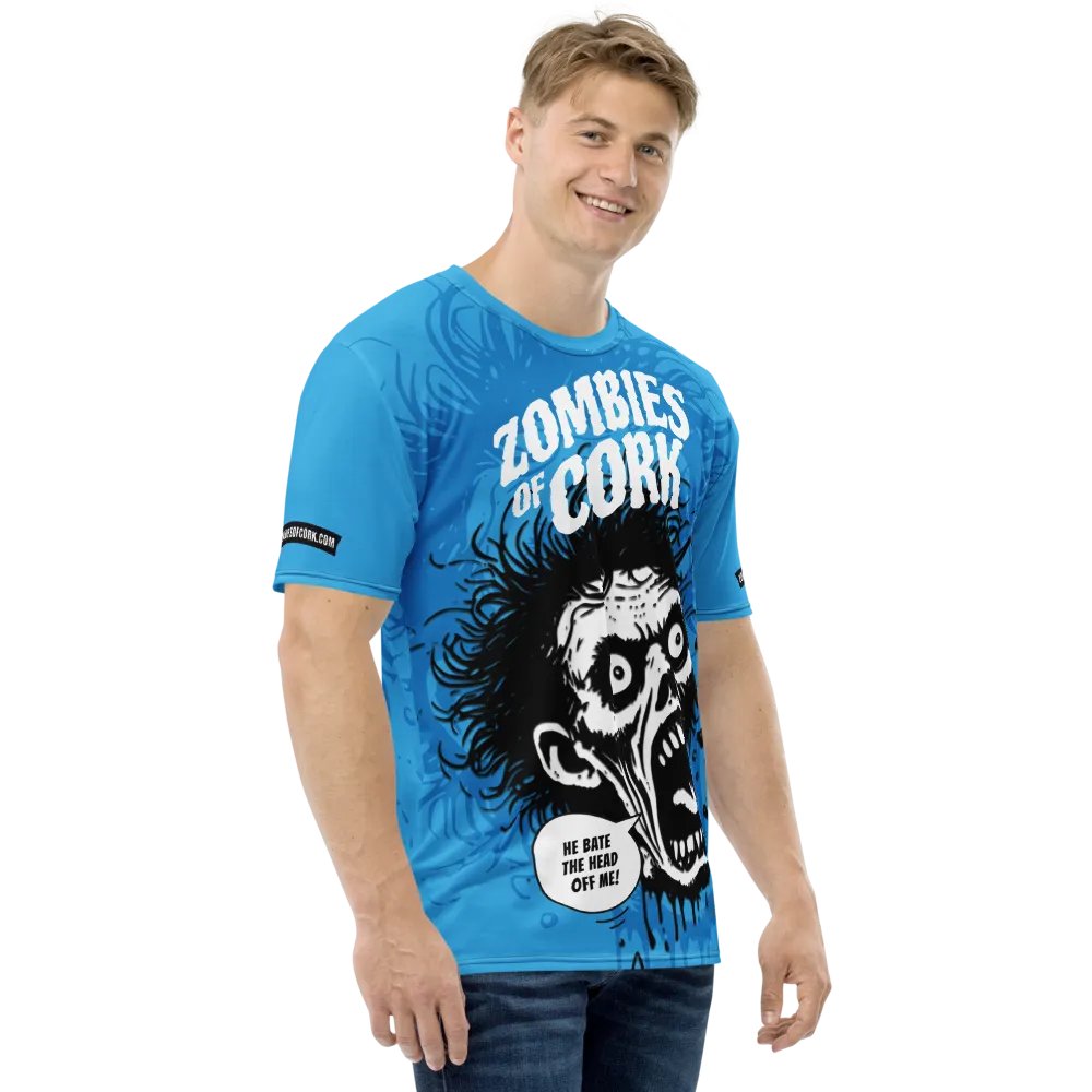 Zombie Floating Head Allover Print T-Shirt (Blue Version) product image (5)