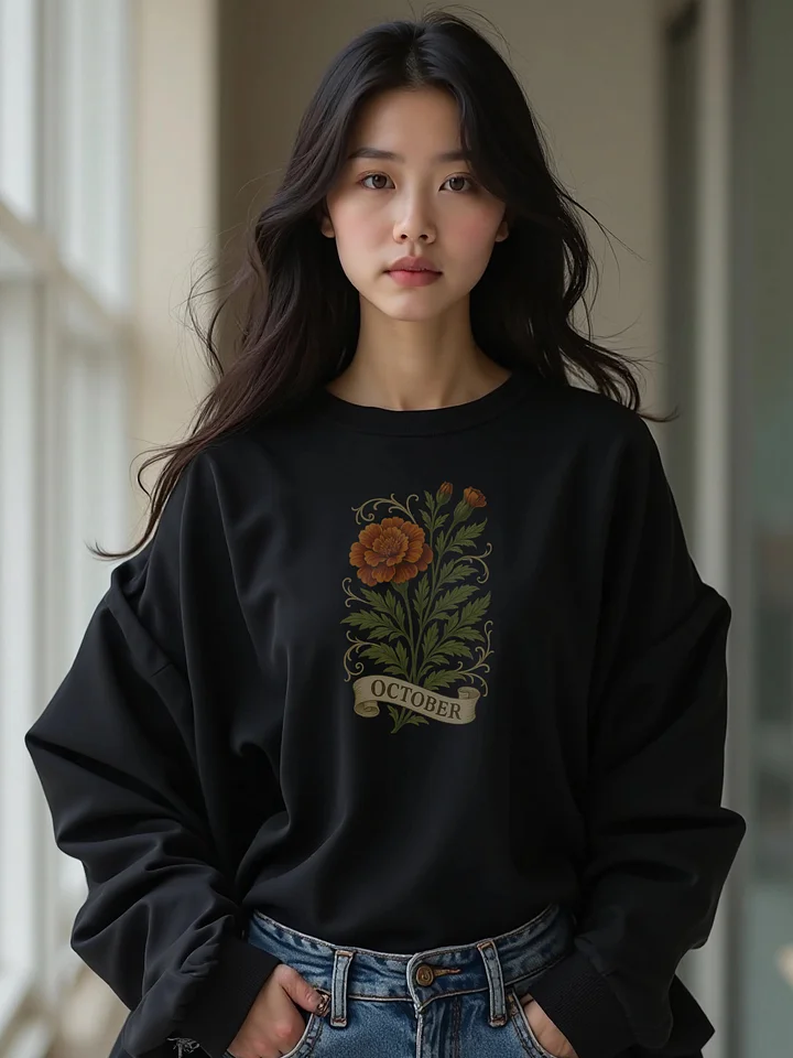 October Birth Flower Marigold Shirt – Vintage Cottagecore Birthday T-Shirt for Women product image (1)