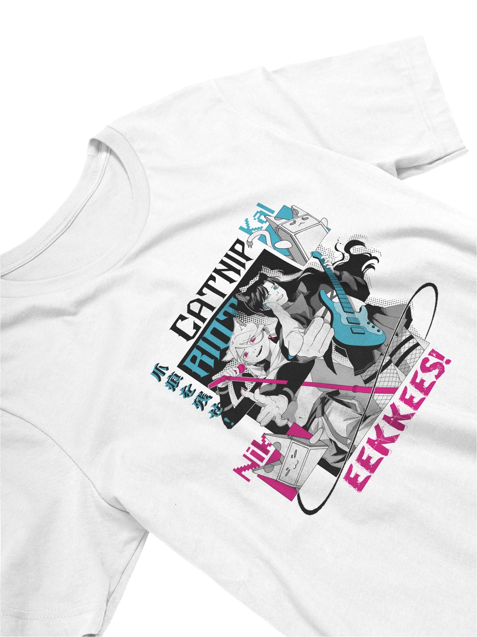 "CATNIP RIOT" Lightweight Tee [WHITE VARIANT] product image (3)