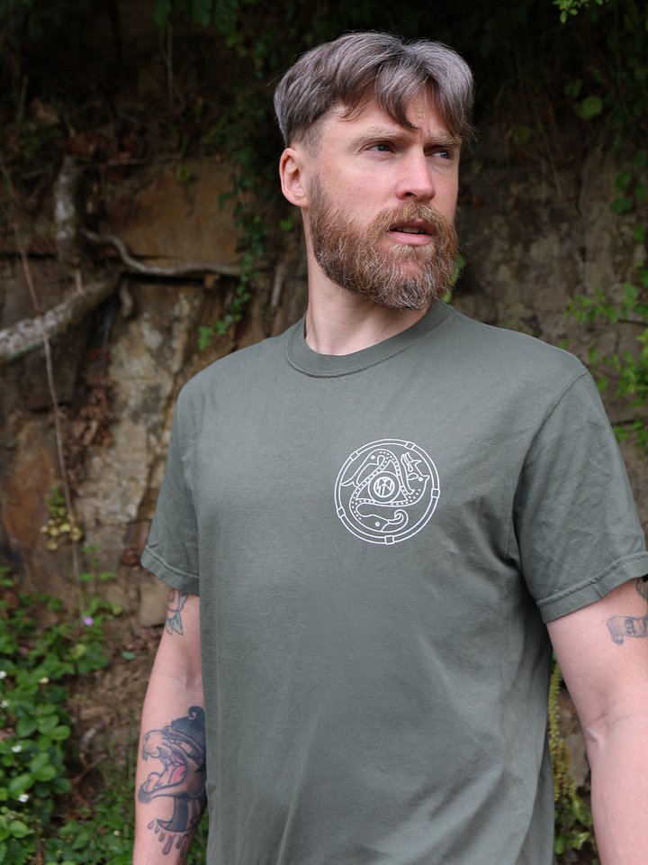 Saxon god heads motif - Heavy cotton shirt product image (2)