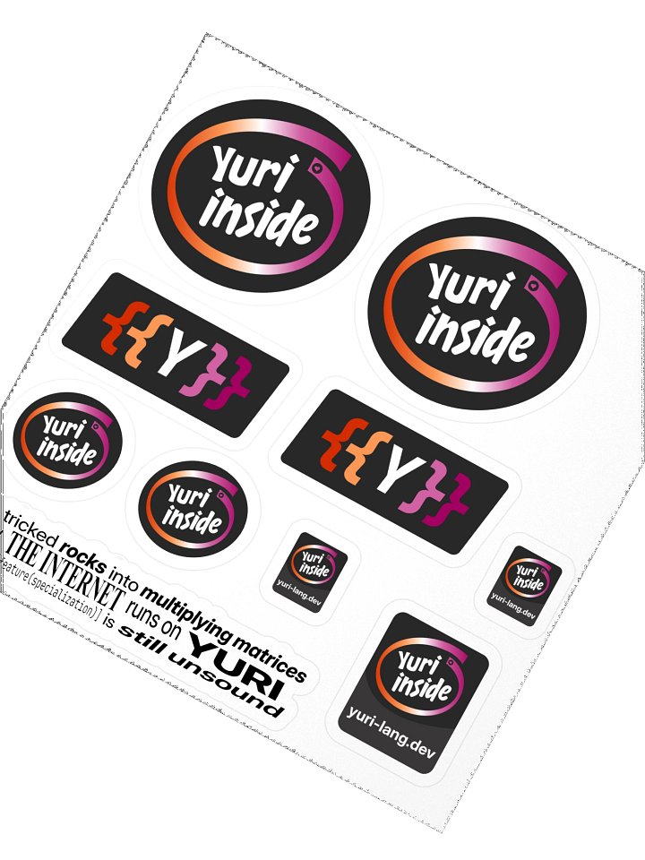 "Yuri Inside" Sticker Sheet product image (2)