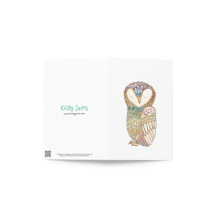 Watercolor Peace Owl Greeting Card product image (2)