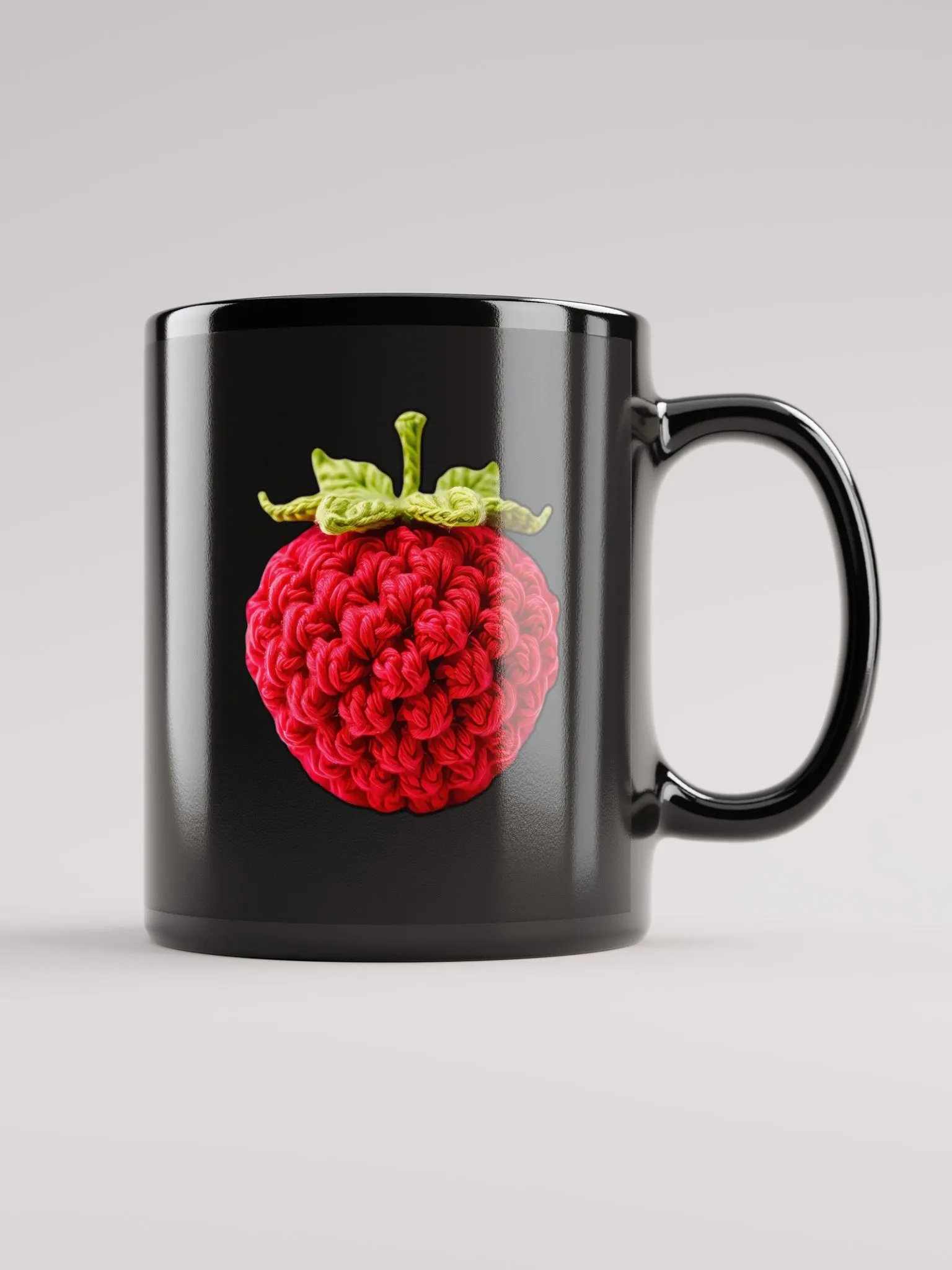 CozyAvocado Black Glossy Raspberry Mug #1 product image (1)