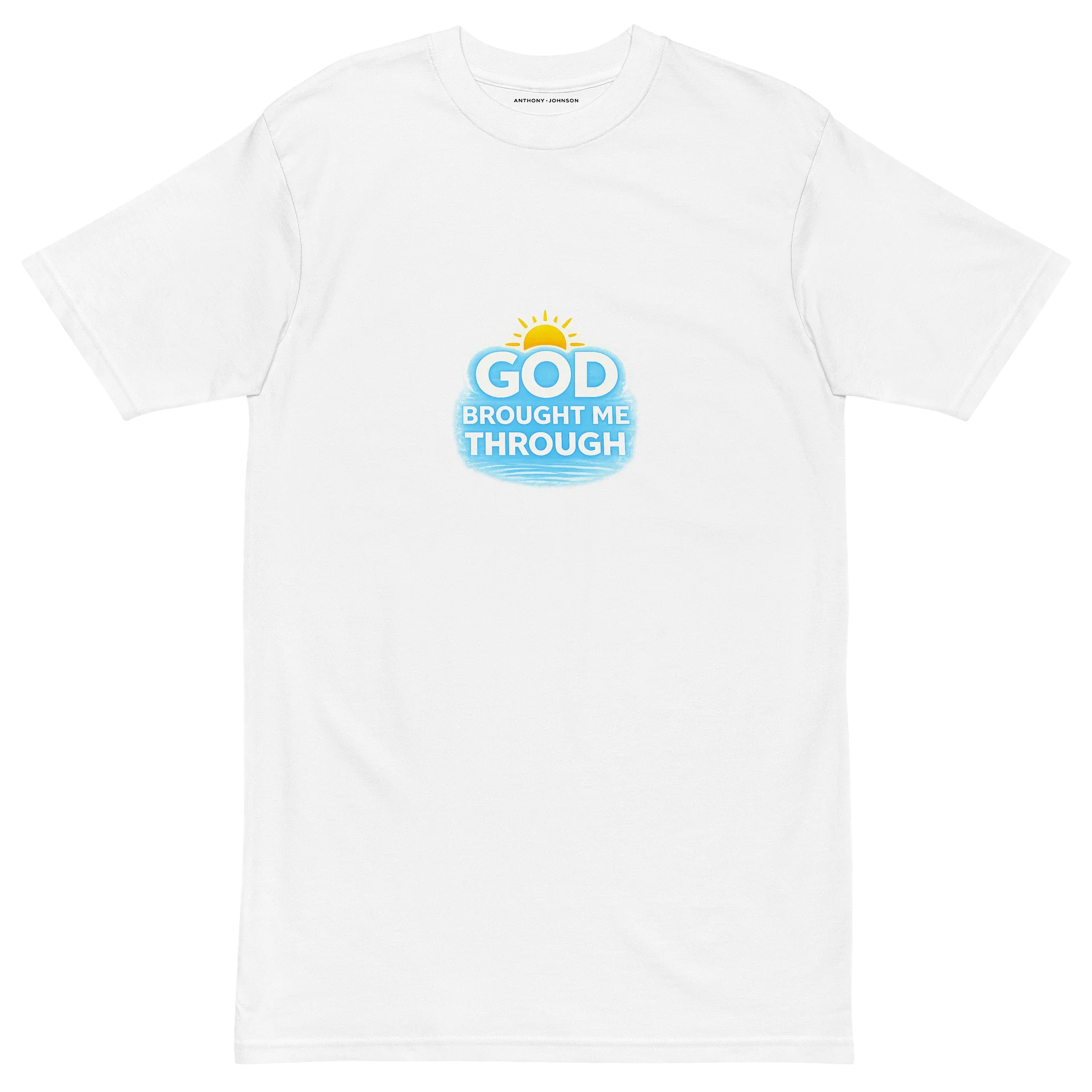 God Brought Me Through – Summer Sun Edition-White Tee product image (2)