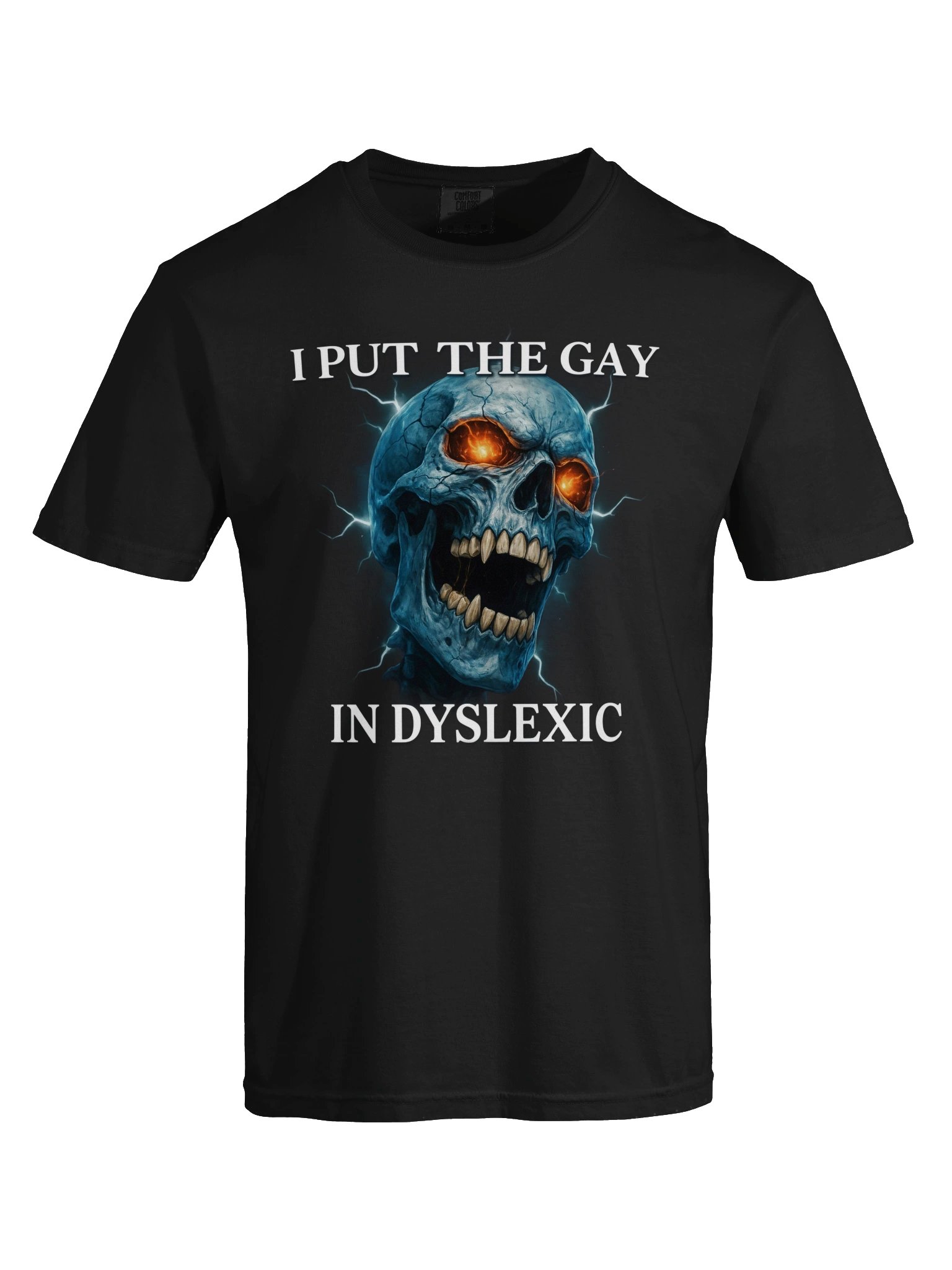 I Put The Gay In Dyslexic Skeleton Tee product image (39)