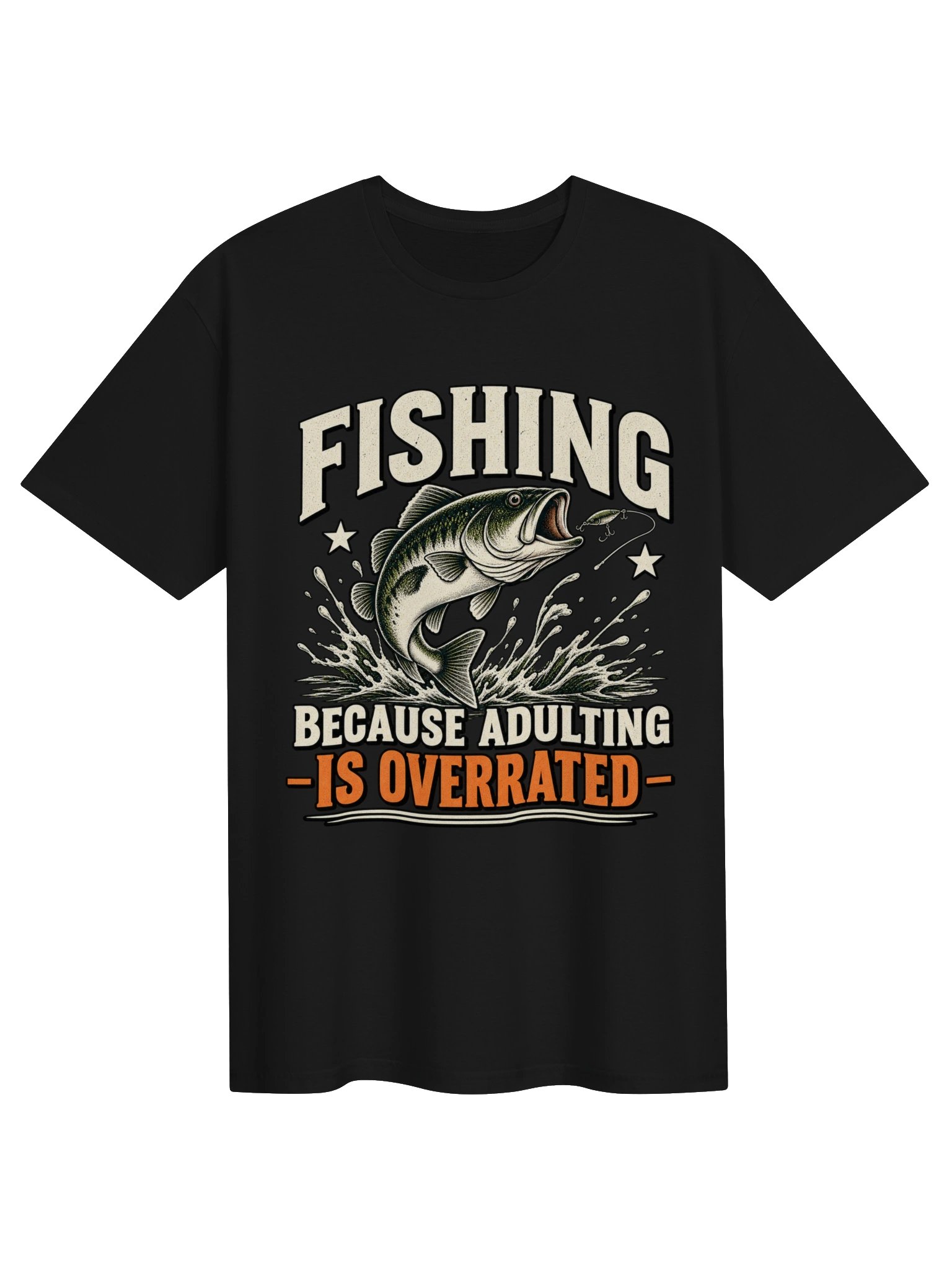 Fishing Because Adulting Is Overrated T-shirt product image (1)