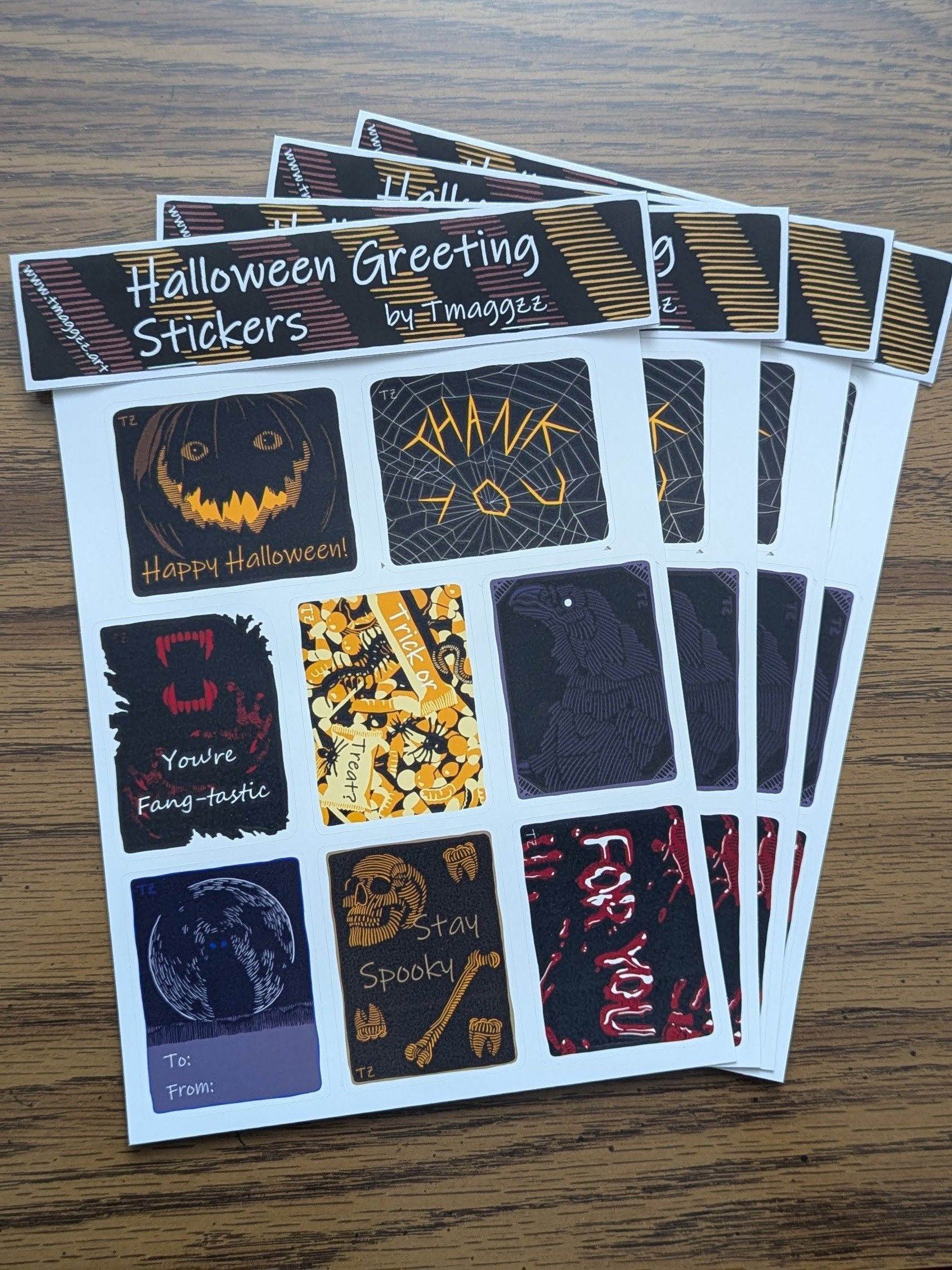 Scary Halloween Greeting Stickers product image (2)