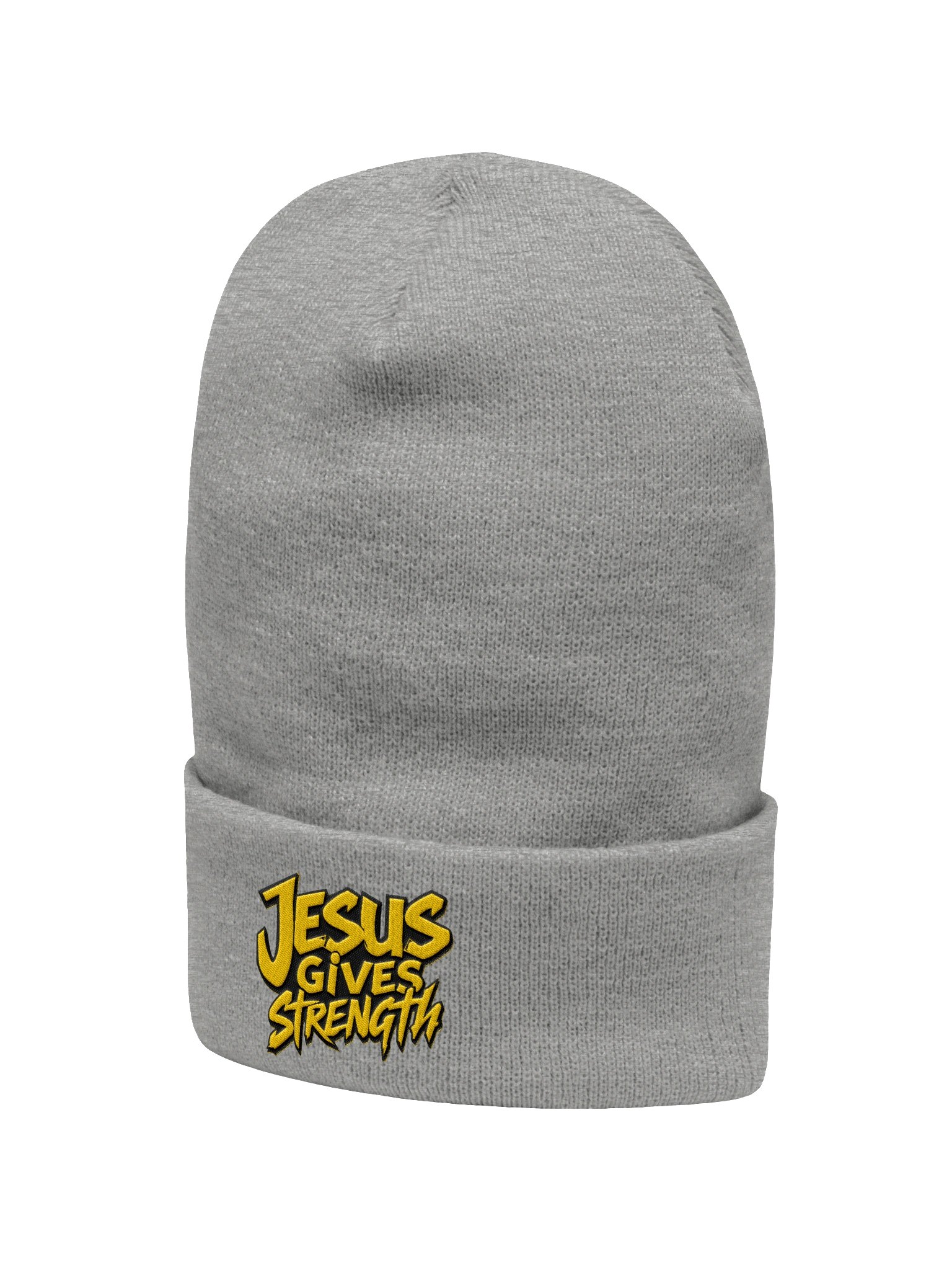 Jesus Gives Strength Embroidered Beanie product image (2)