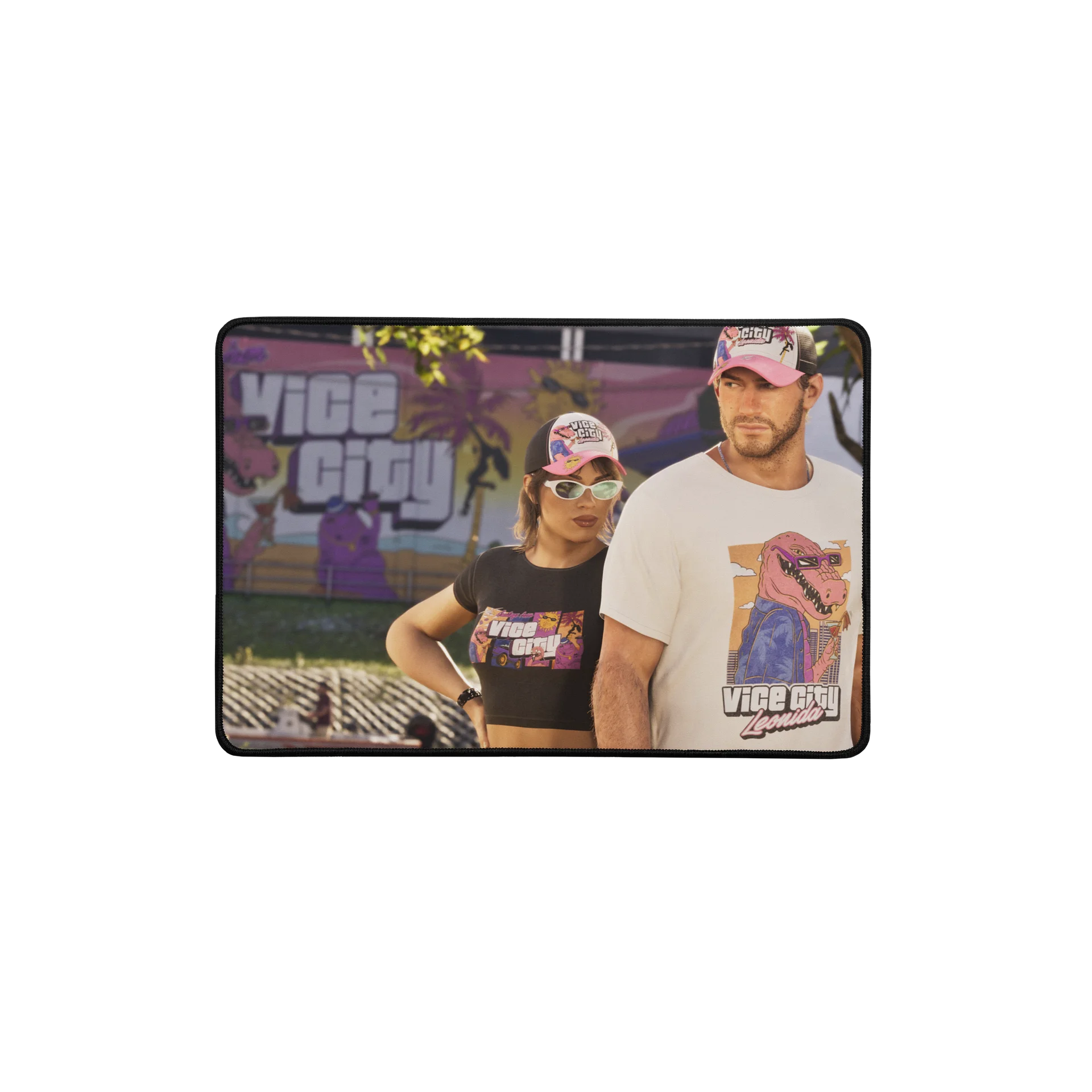 GTA VI Jason & Lucia Leonida Vice City Desk Mat – Fan Design product image (1)