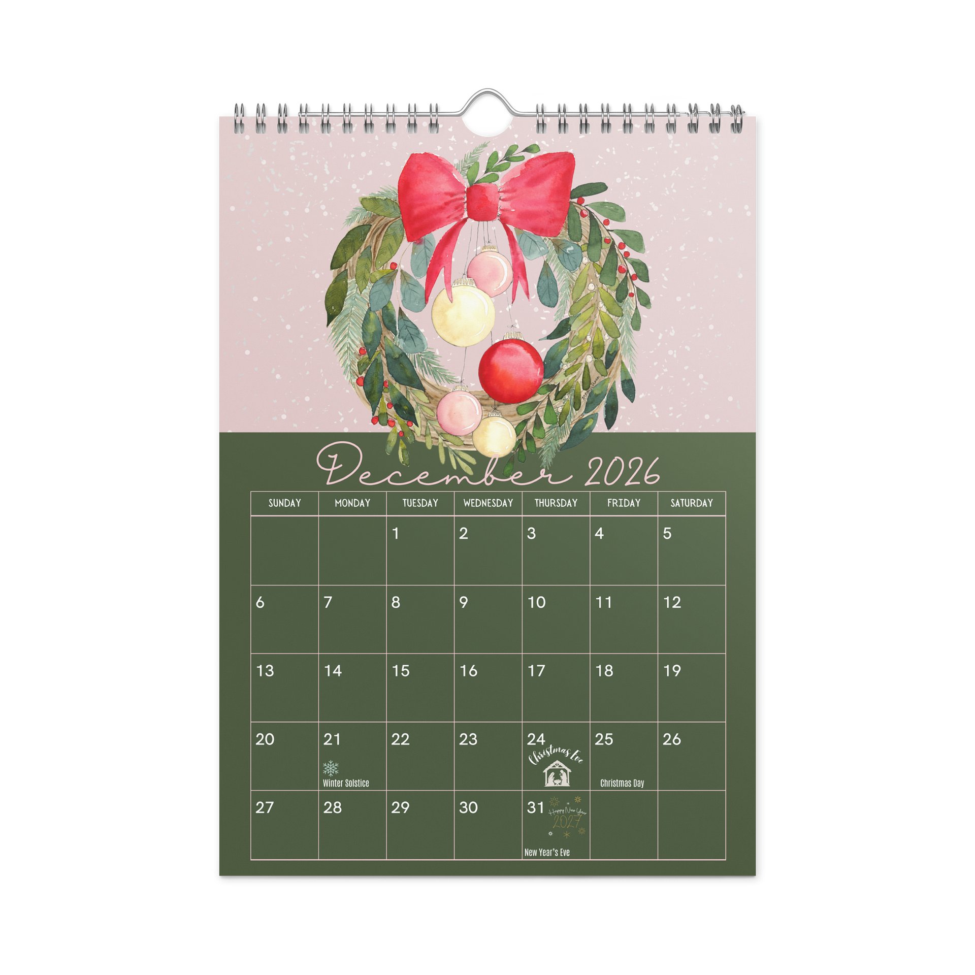 Bloom Through the Seasons: A Watercolor Calendar (July 2026 - June 2027) product image (8)