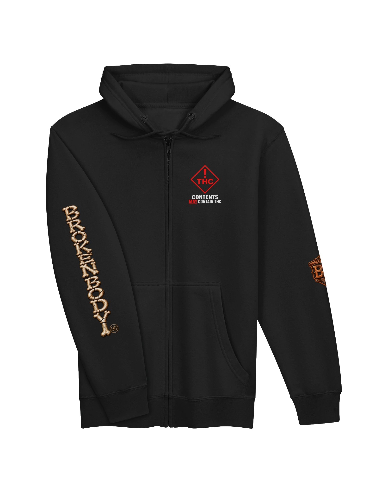 BROKEN BODY™ — SMALL BITE. BIG JOURNEY. — FULL ZIP HOODIE product image (3)