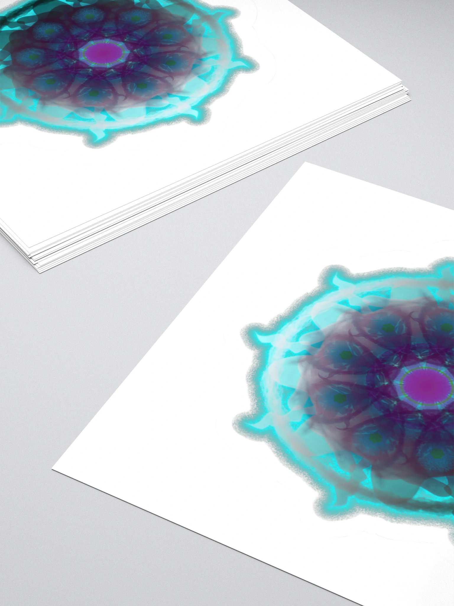 Neon Bloom Mandala Kiss Cut Sticker product image (12)