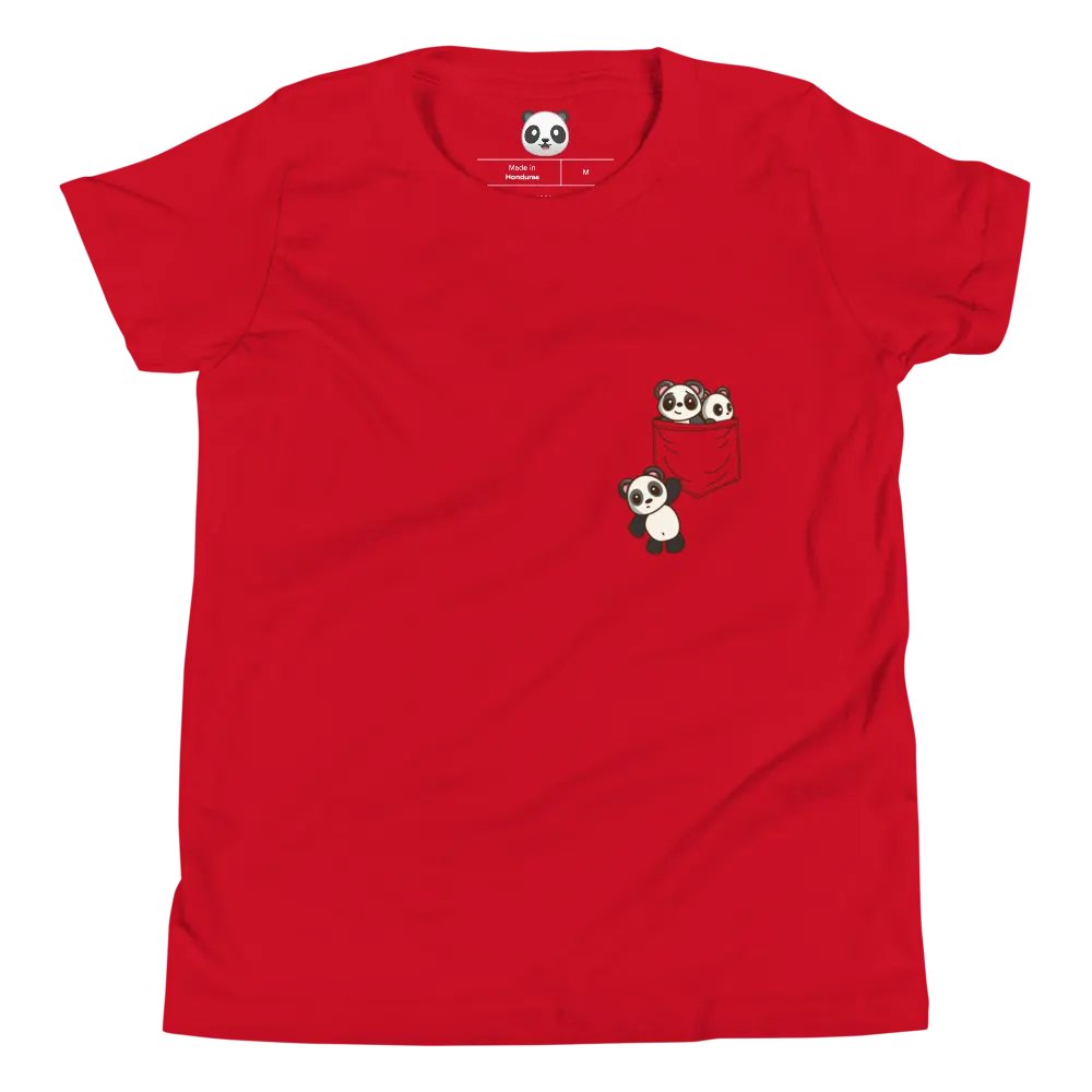 Pocket Of Pandas Youth Short Sleeve T-Shirt product image (4)