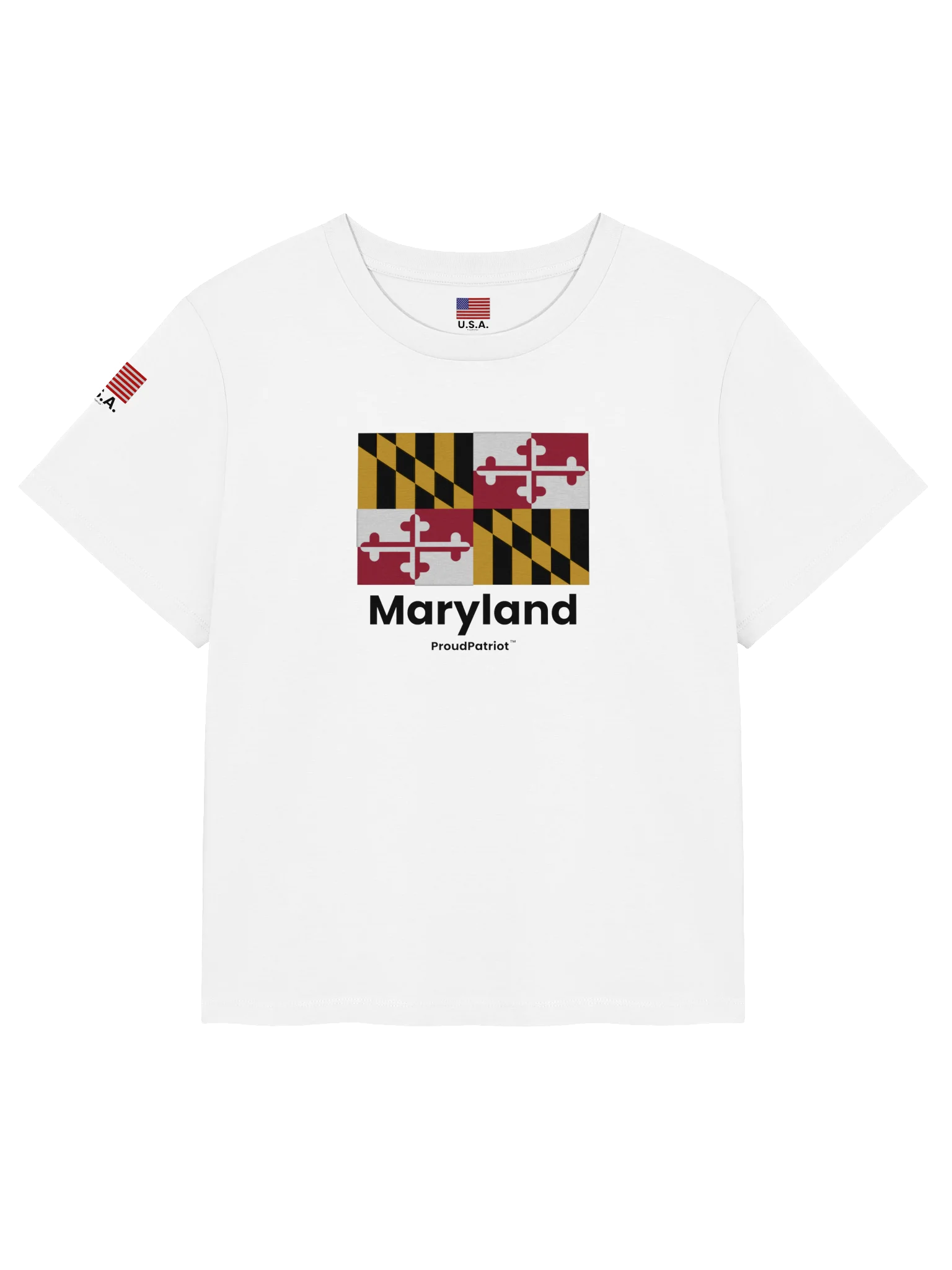 Maryland Women's Ribbed Neck T-Shirt product image (5)