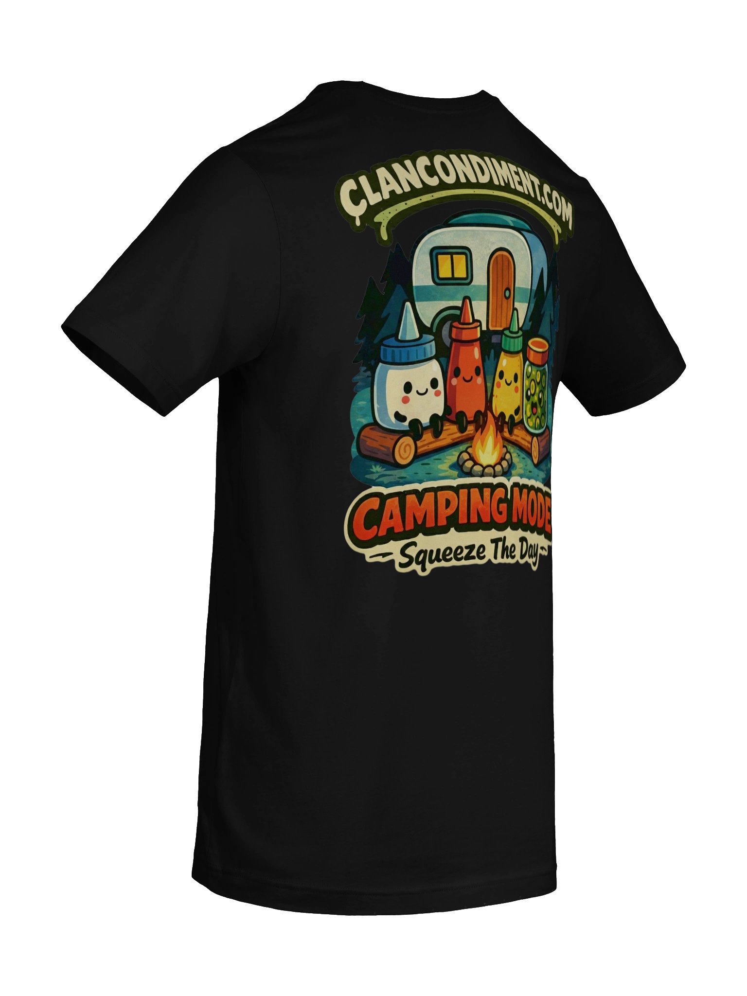 Clan Condiment Camping Mode Shirt – Squeeze The Day Campfire Crew Tee product image (8)