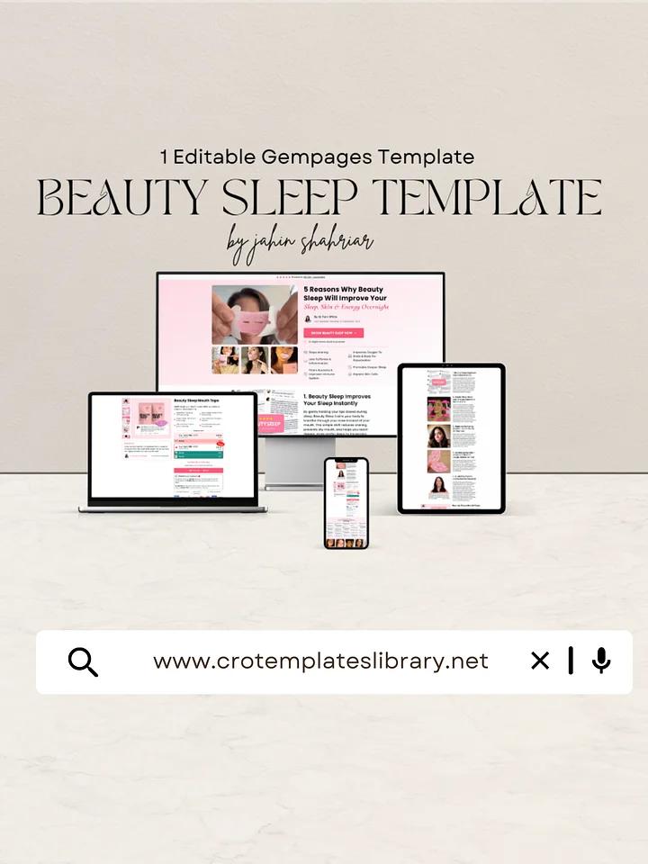 Beauty Sleep Gempages Template product image (1)