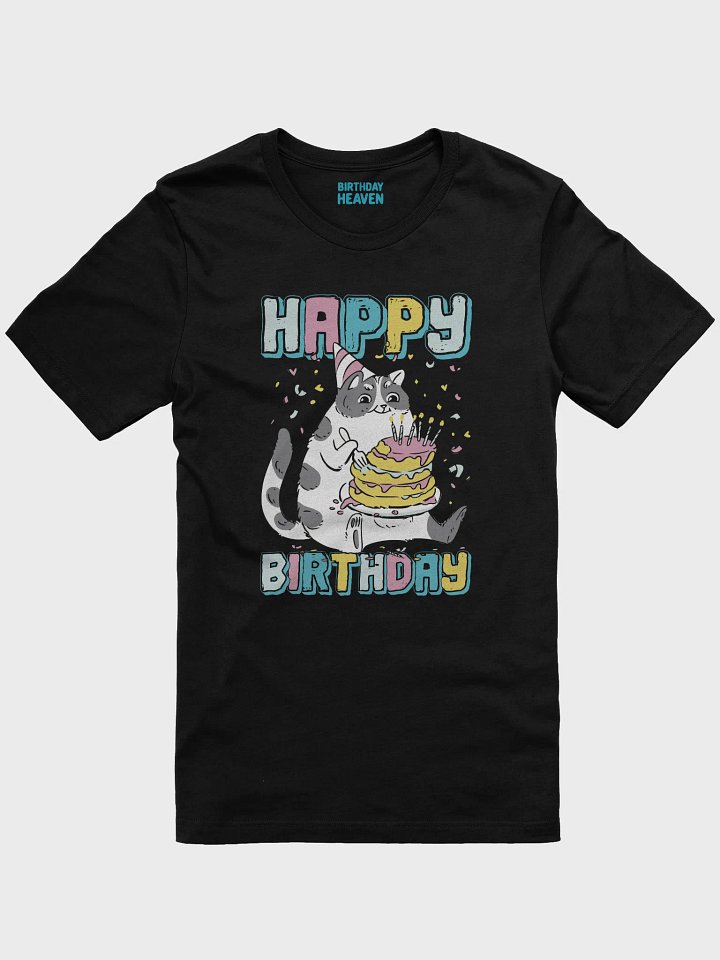 Happy Birthday (Cat With Cake) T-Shirt product image (1)