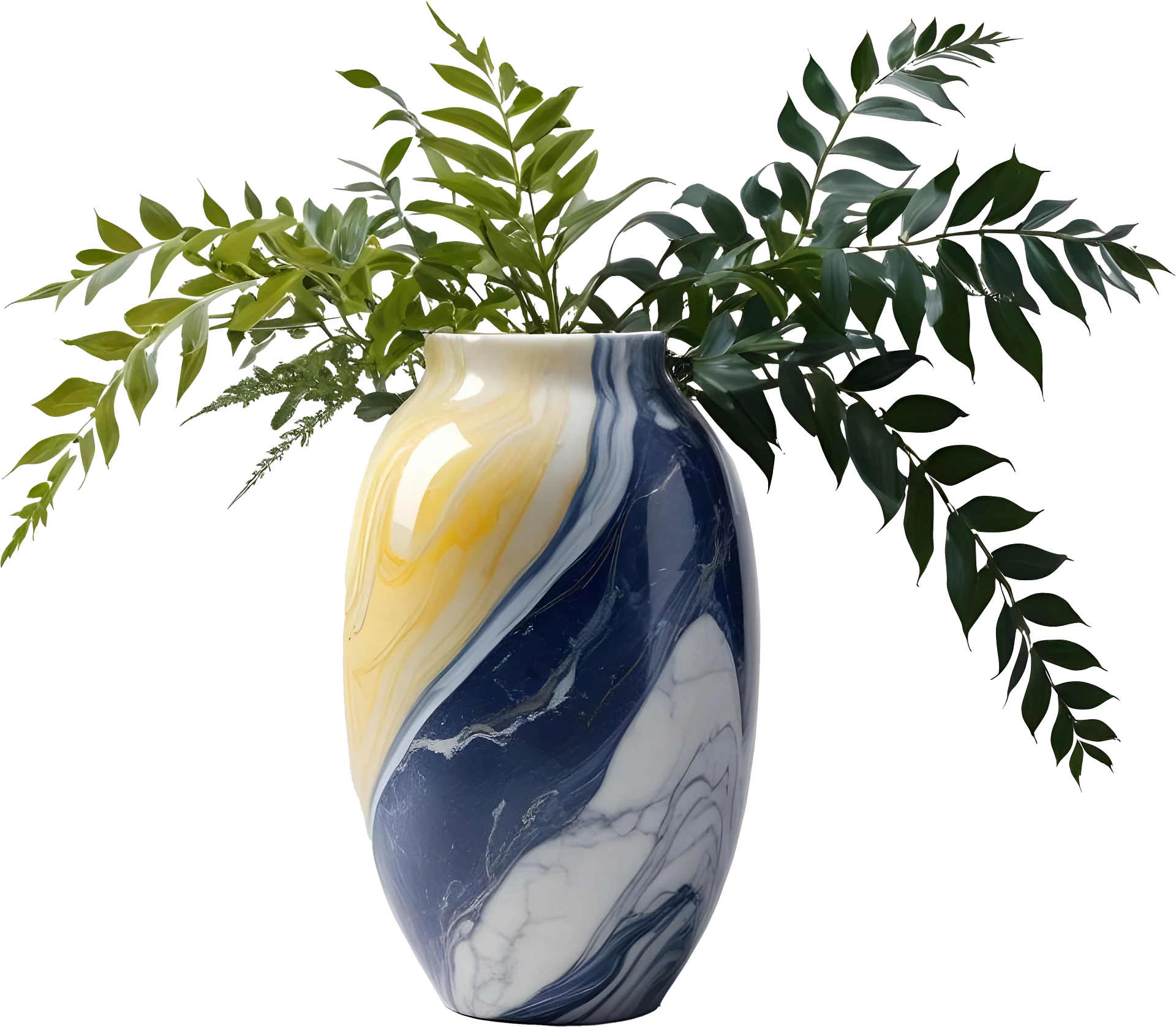 Golden Tides – Provence-Style Decorative Vase PNG product image (1)