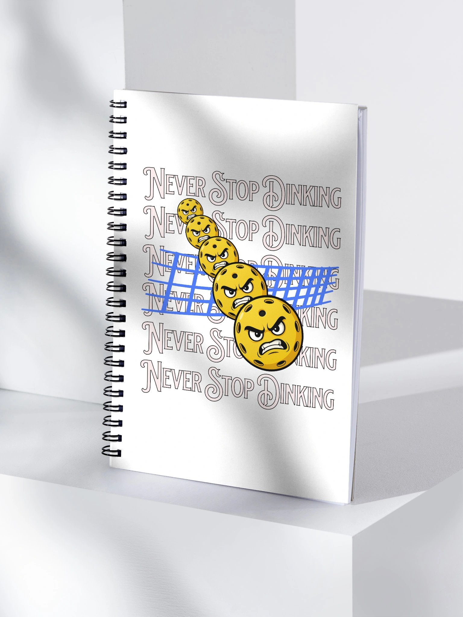 Never Stop Dinking Pickleball Intense Spiral Notebook product image (1)