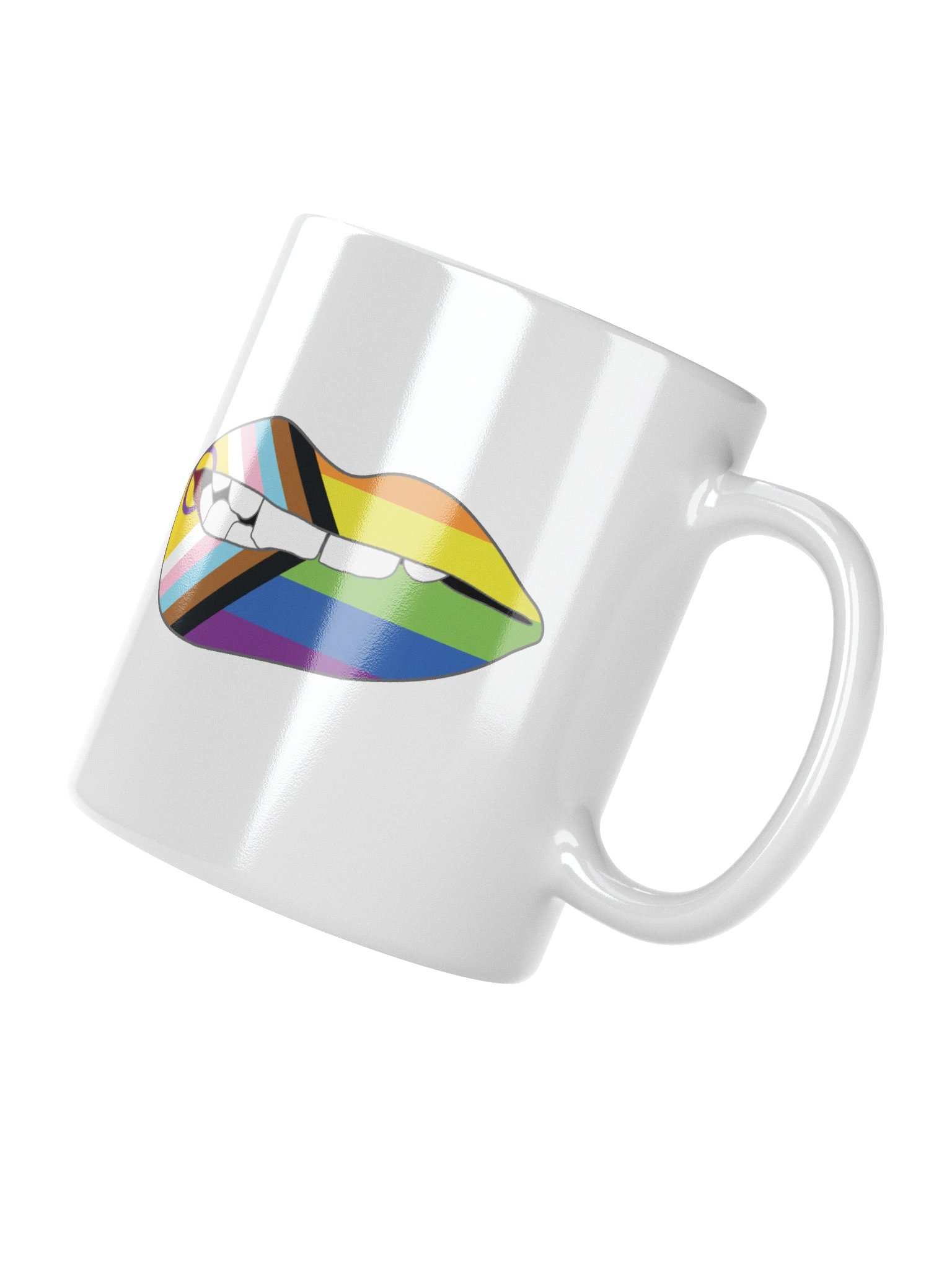 Rainbow Pride Flag Biting Lips Mug product image (2)