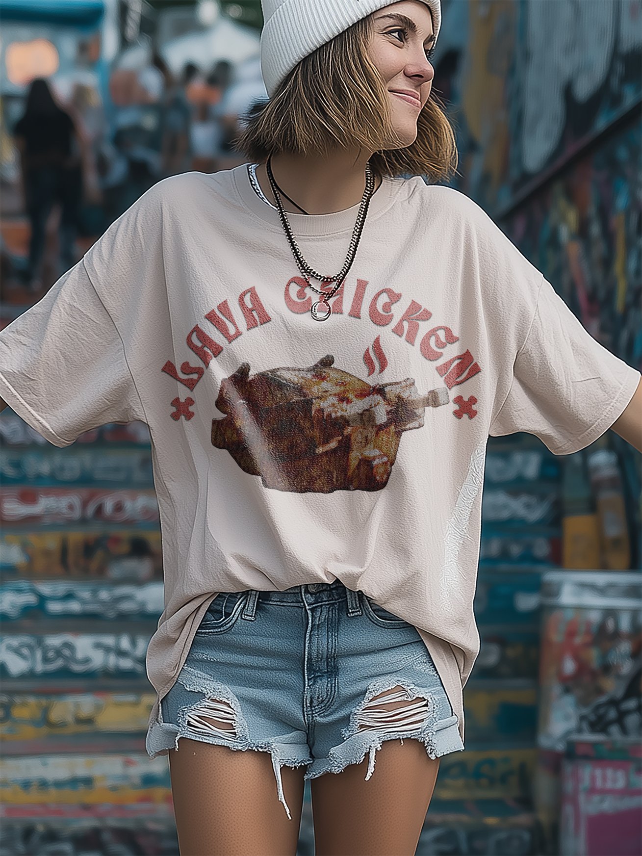 Steve Lava Chicken Shirt Funny Minecraft Tee product image (7)