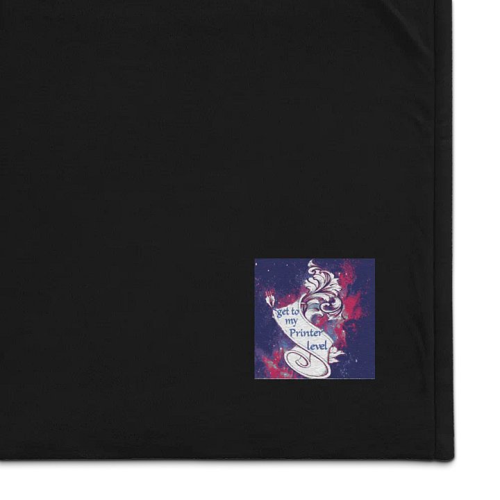 Bestickte Premium-Sherpa-Decke mit Motiv get to my Printer level product image (1)