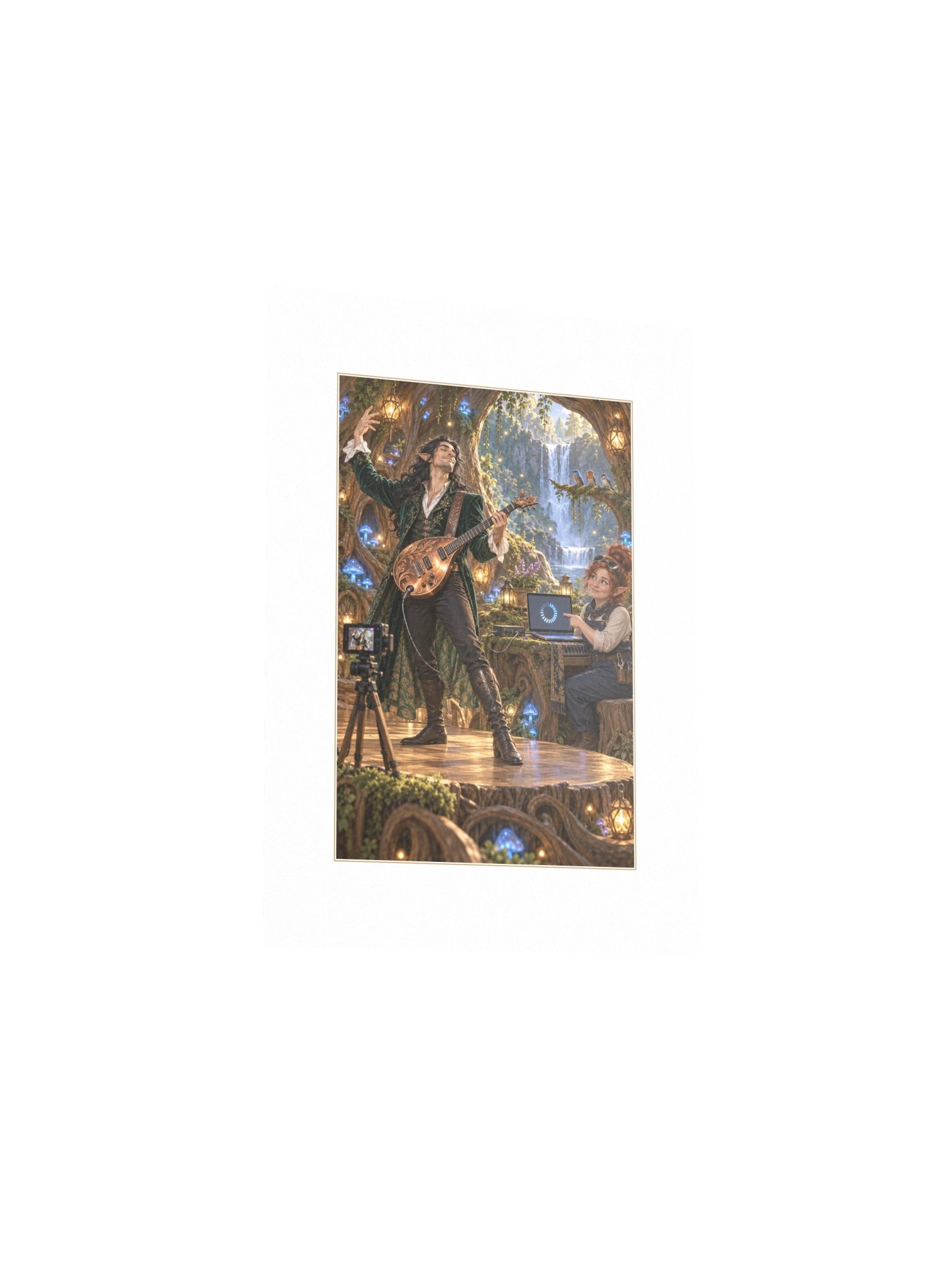 Buffering Bard Small Art Print product image (3)