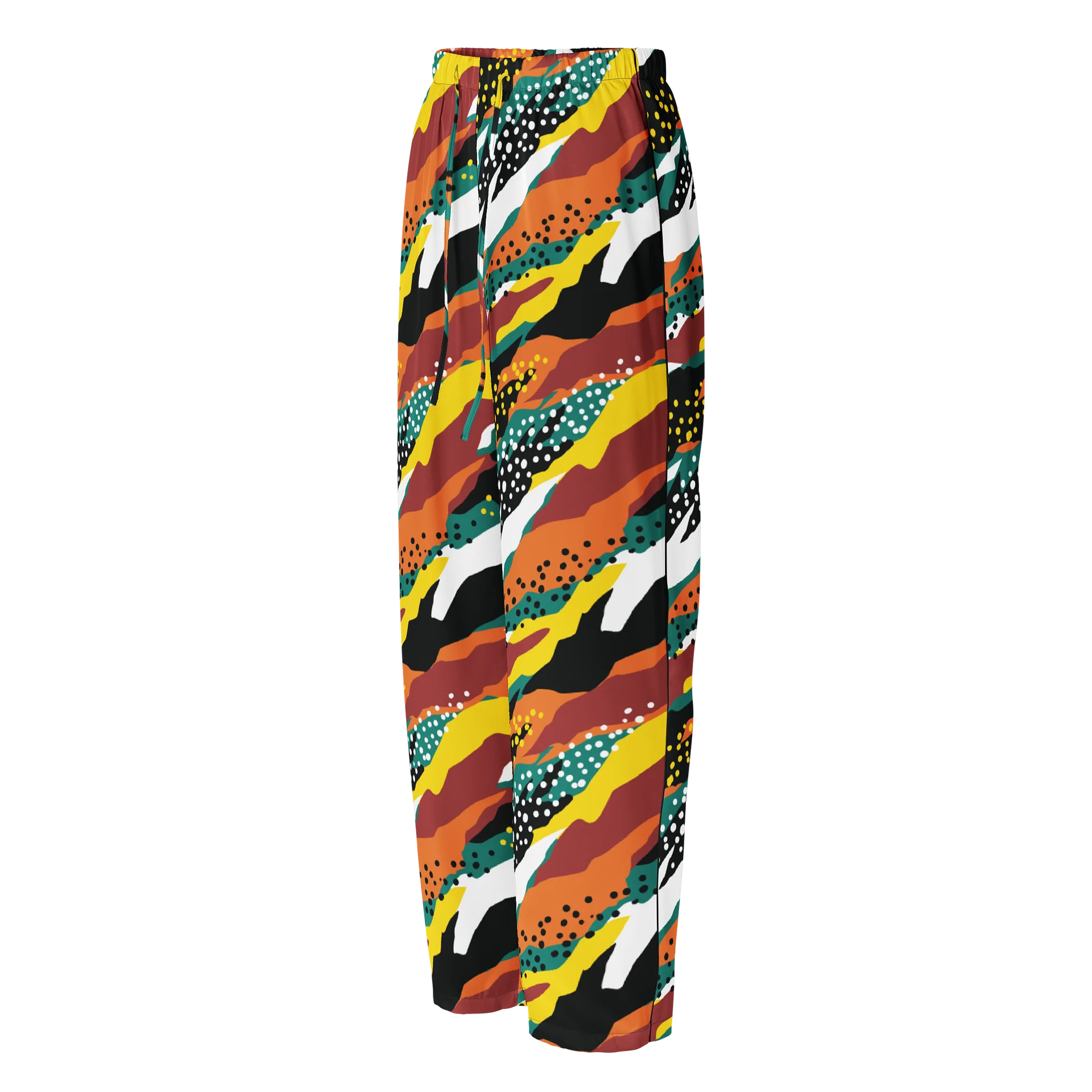 Terracotta & Teal Abstract Safari Pattern | Vibrant All-Over Print Women's Pajama Pants product image (4)