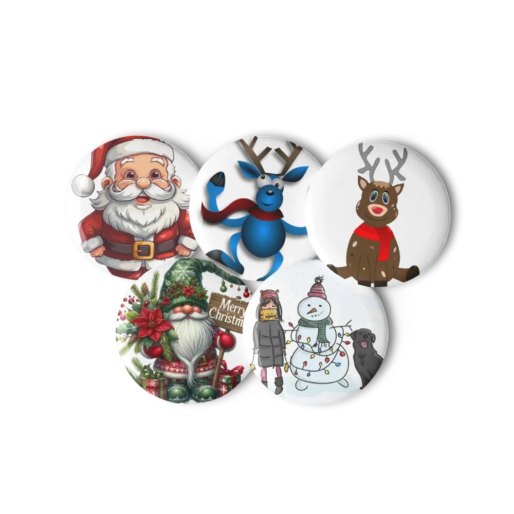 Festive Holiday Pin Button Set product image (11)