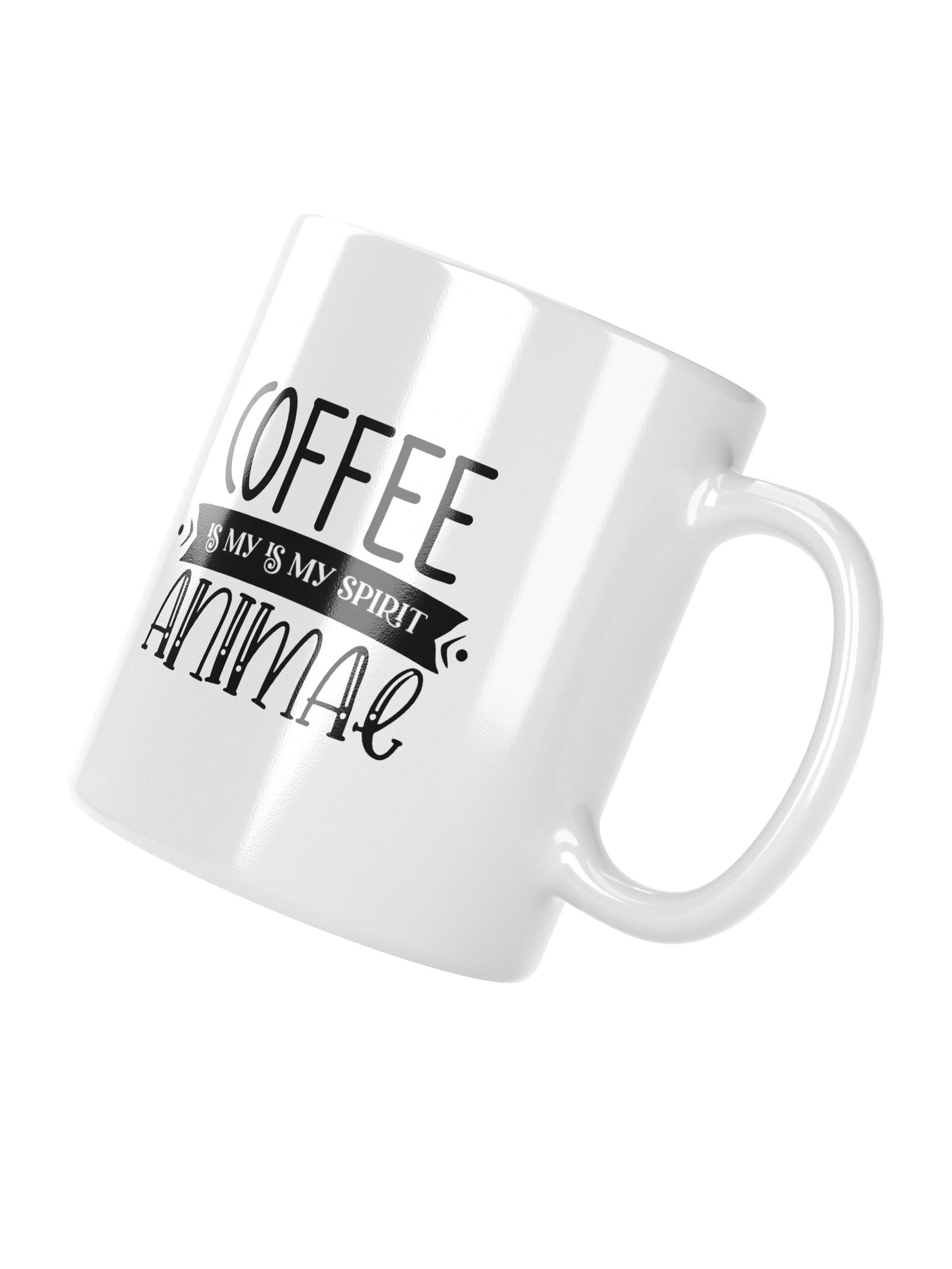 Coffee Is My Spirit Animal Funny Mug - Cute Caffeine Lover Ceramic Cup Gift product image (7)
