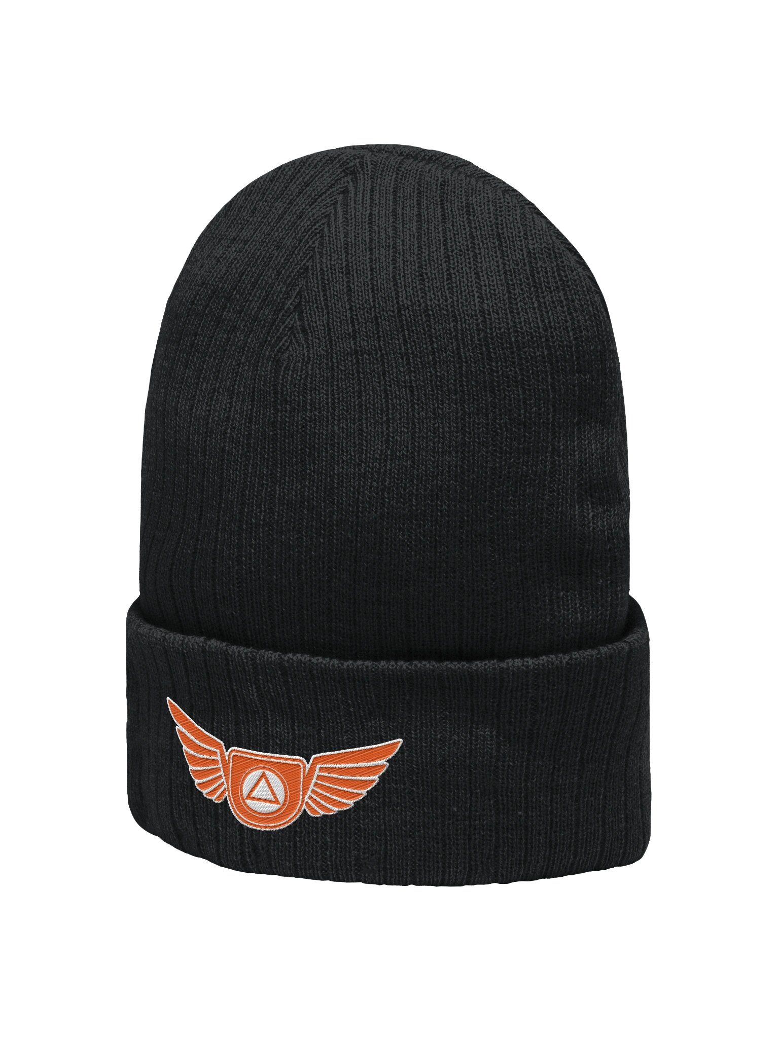 Guardian Angel Wings AA Beanie Hat | Orange Color Design product image (4)