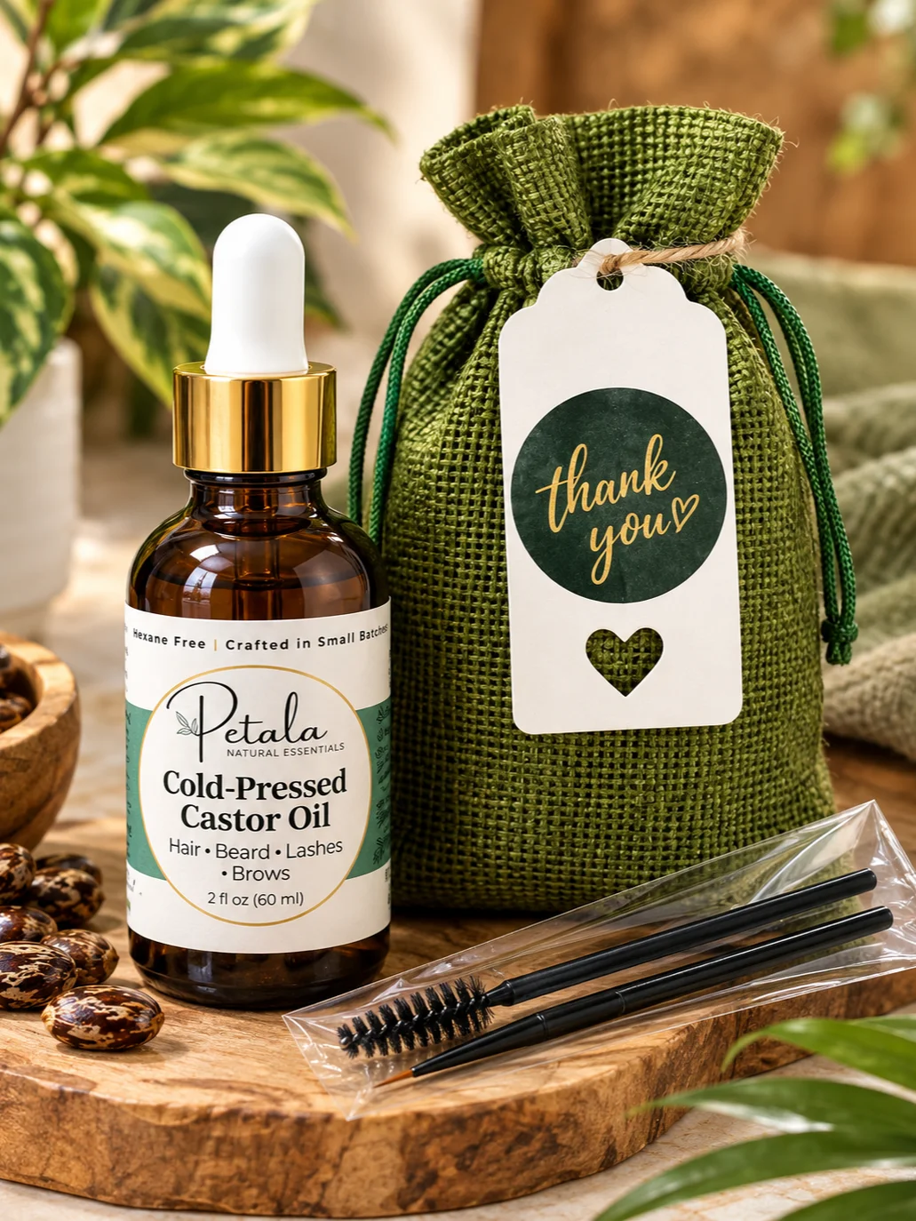 Cold Pressed Castor Oil - (Application Brushes Included) product image (3)
