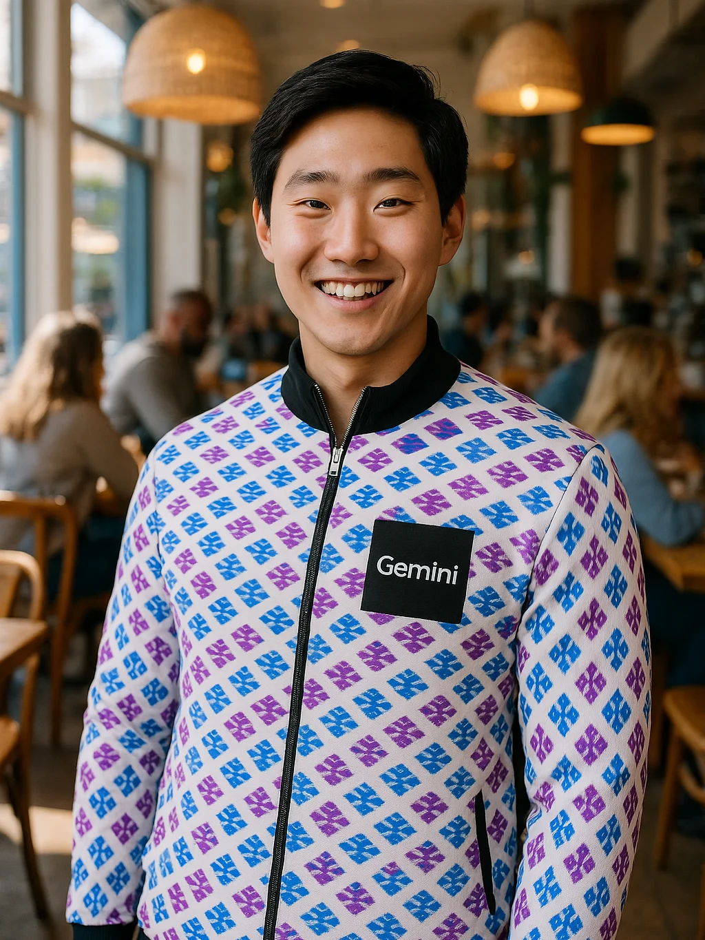 Gemini 2.5 Pro Experimental Track Jacket "Algorithmic Flow" (Unisex) Google AI x Deepmind product image (3)