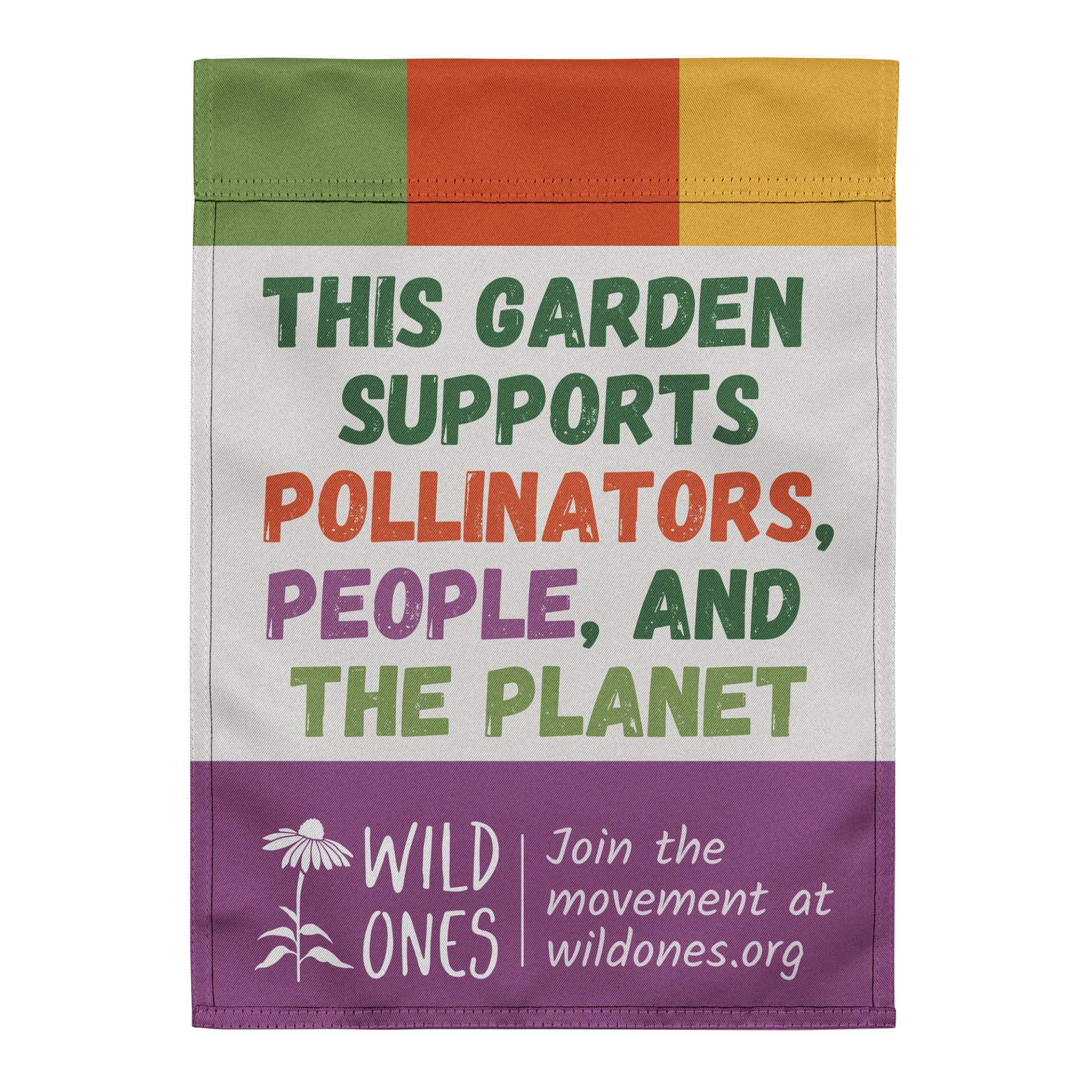 This Garden Supports Pollinators, People, and the Planet (Garden Flag) product image (2)