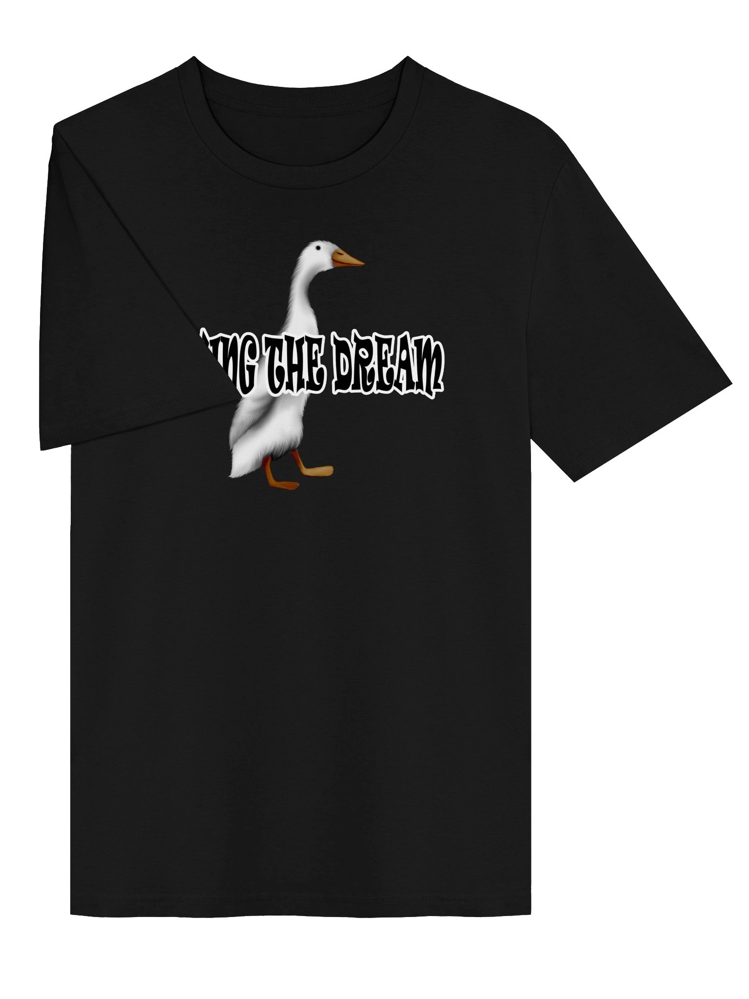 Duck "LIVING THE DREAM" T-Shirt. Unisex Stanley/Stella Organic Ribbed Neck T-Shirt product image (2)