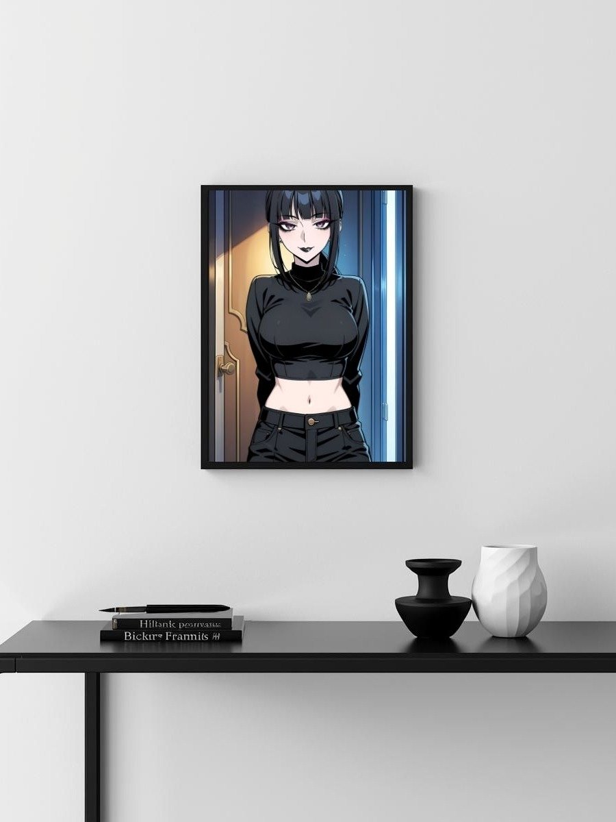 Metal Print - Luna Rain Original Character Black Crop Top - 8x10 product image (3)