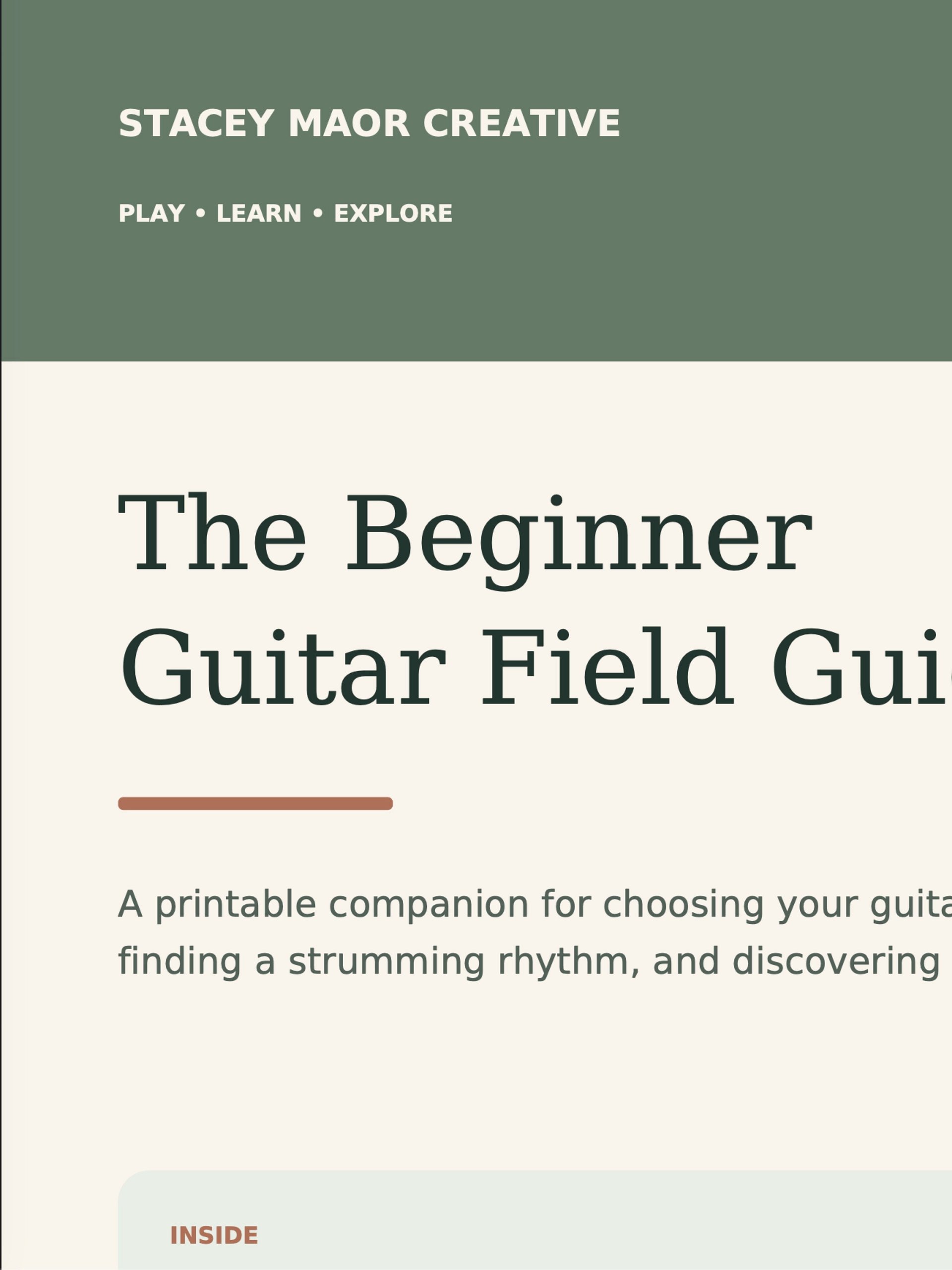 Beginner Guitar Field Guide product image (1)