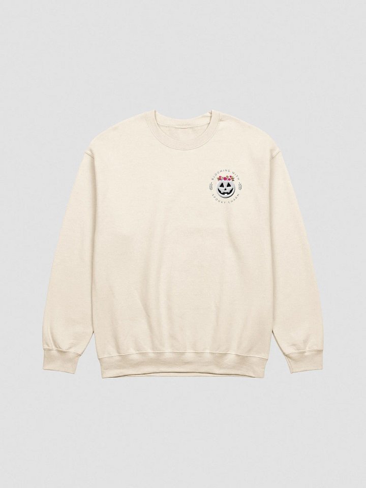 Blooming with Spooky Charm Embroidered Crewneck Sweatshirt – Cozy Halloween Apparel product image (1)